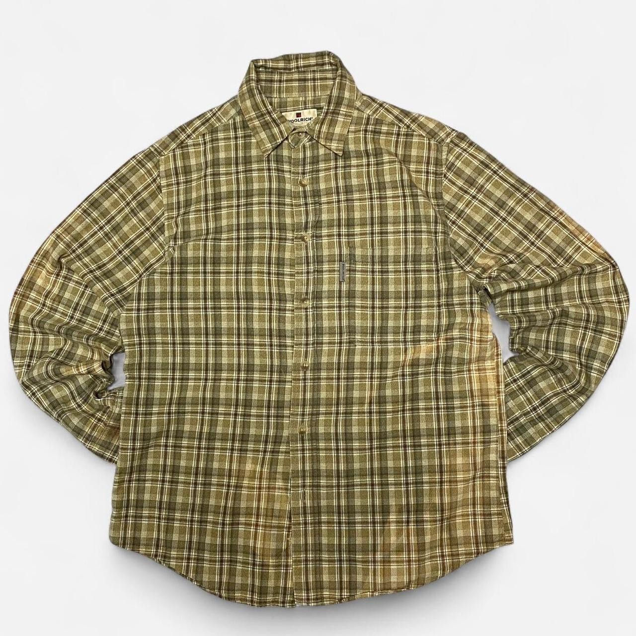 Woolrich Woolen Mills Vintage Woolrich beige, brown and green flannel shirt Size US M / EU 48-50 / 2 - 1 Thumbnail
