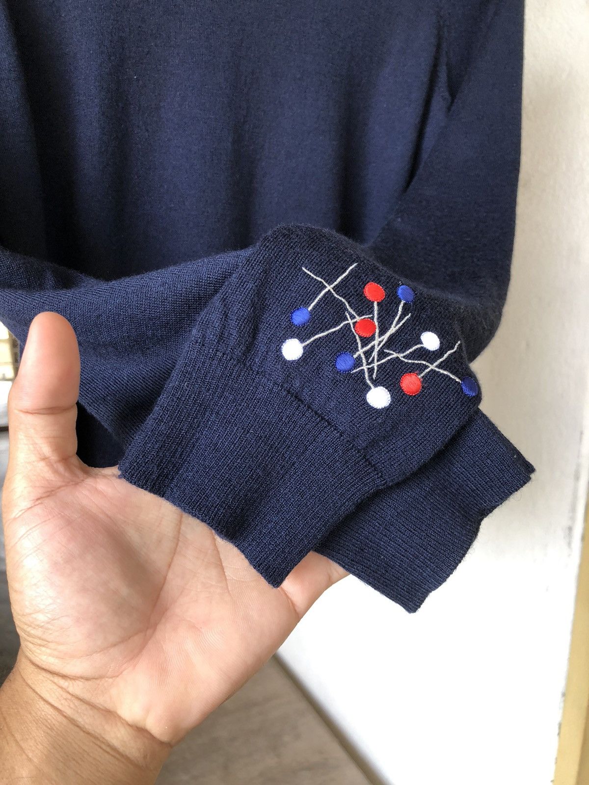 Jean Paul Gaultier Jean Paul Gaultier Blue Knit Wool Cardigan Sweater Size M / US 6-8 / IT 42-44 - 10 Thumbnail