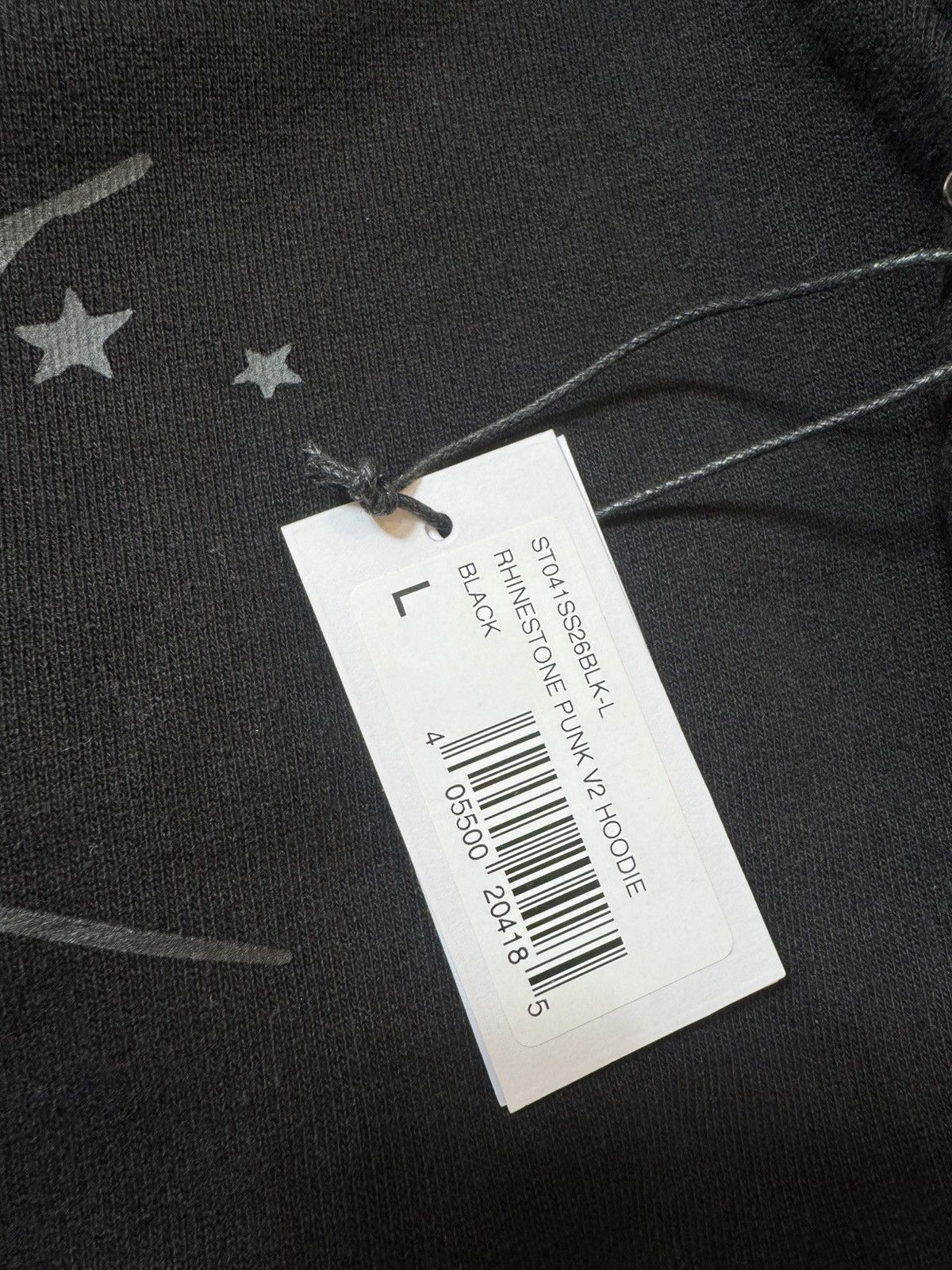 Sp5der SP5DER RHINESTONE PUNK V2 HOODIE BLACK - SIZE L Size US L / EU 52-54 / 3 - 8 Thumbnail
