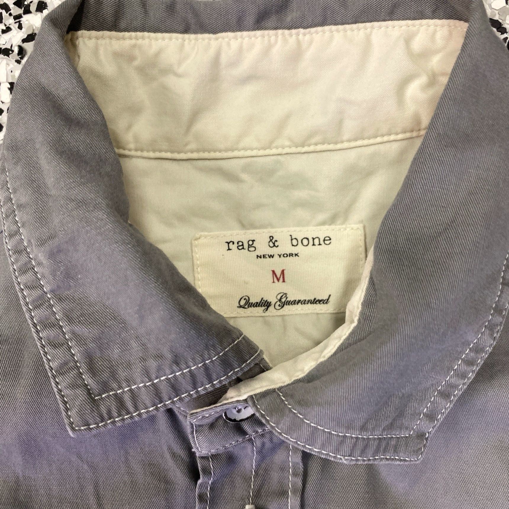 Rag & Bone Rag & Bone Women's Shirt Large Gray Button Up Long Sleeve Workwear Size L / US 10 / IT 46 - 2 Thumbnail