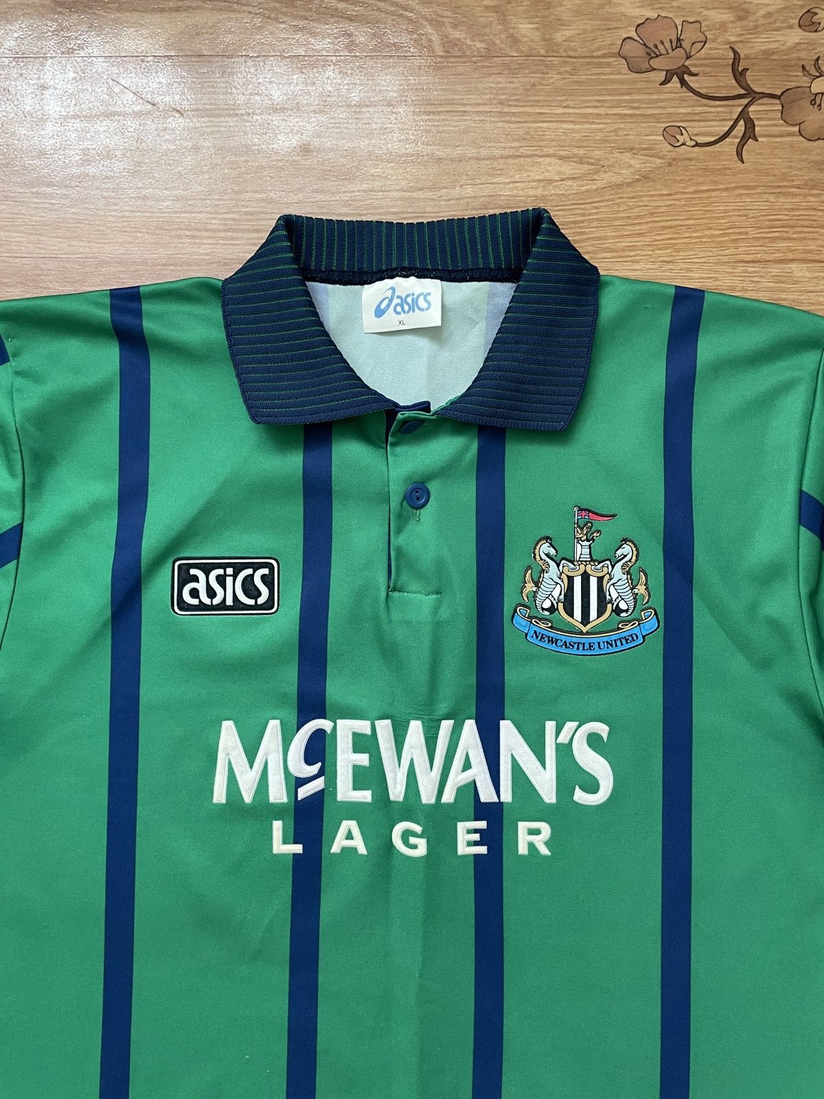 Asics NEWCASTLE UNITED 1994 1995 AWAY FOOTBALL SOCCER JERSEY ASICS Size US XL / EU 56 / 4 - 3 Thumbnail