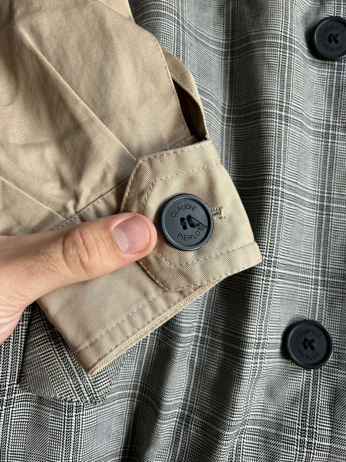 Vintage Claudie Pierlot Paris Trench Coat Luxury Style Avantgarde Size XS / US 0-2 / IT 36-38 - 6 Thumbnail