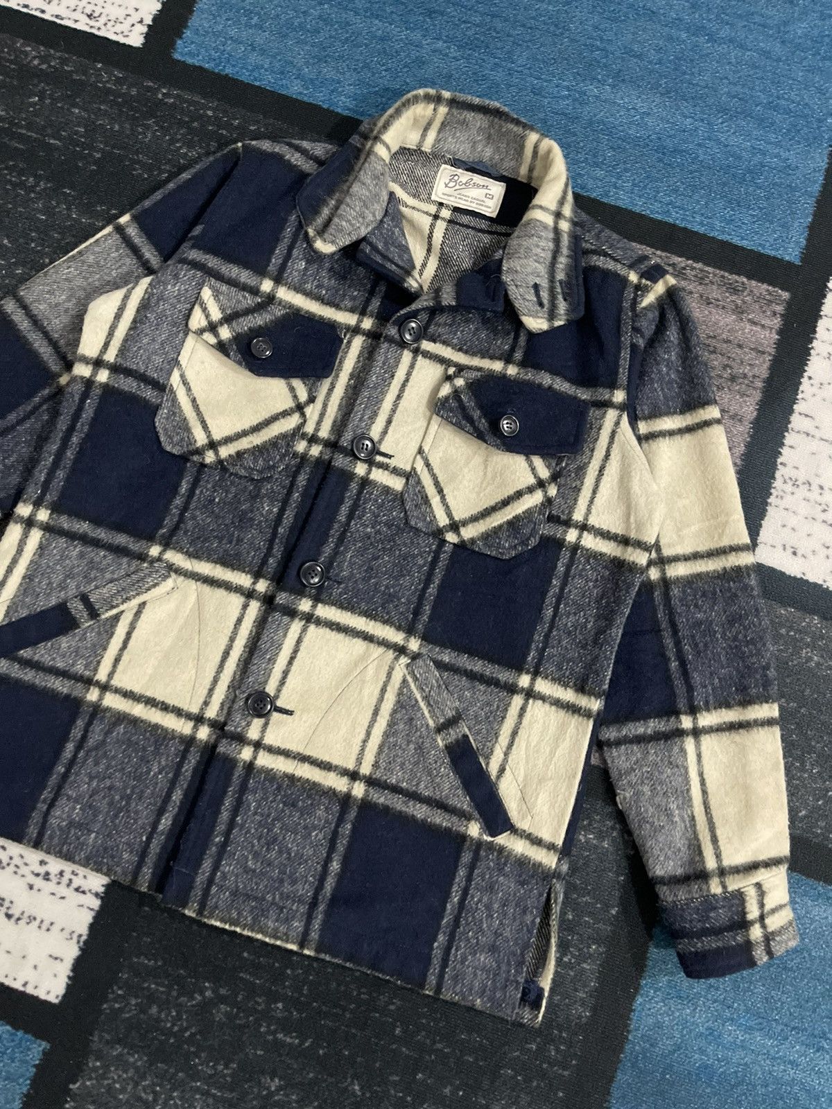 Vintage Vintage Bobson Button Plaid Wool Jacket Size US M / EU 48-50 / 2 - 3 Thumbnail