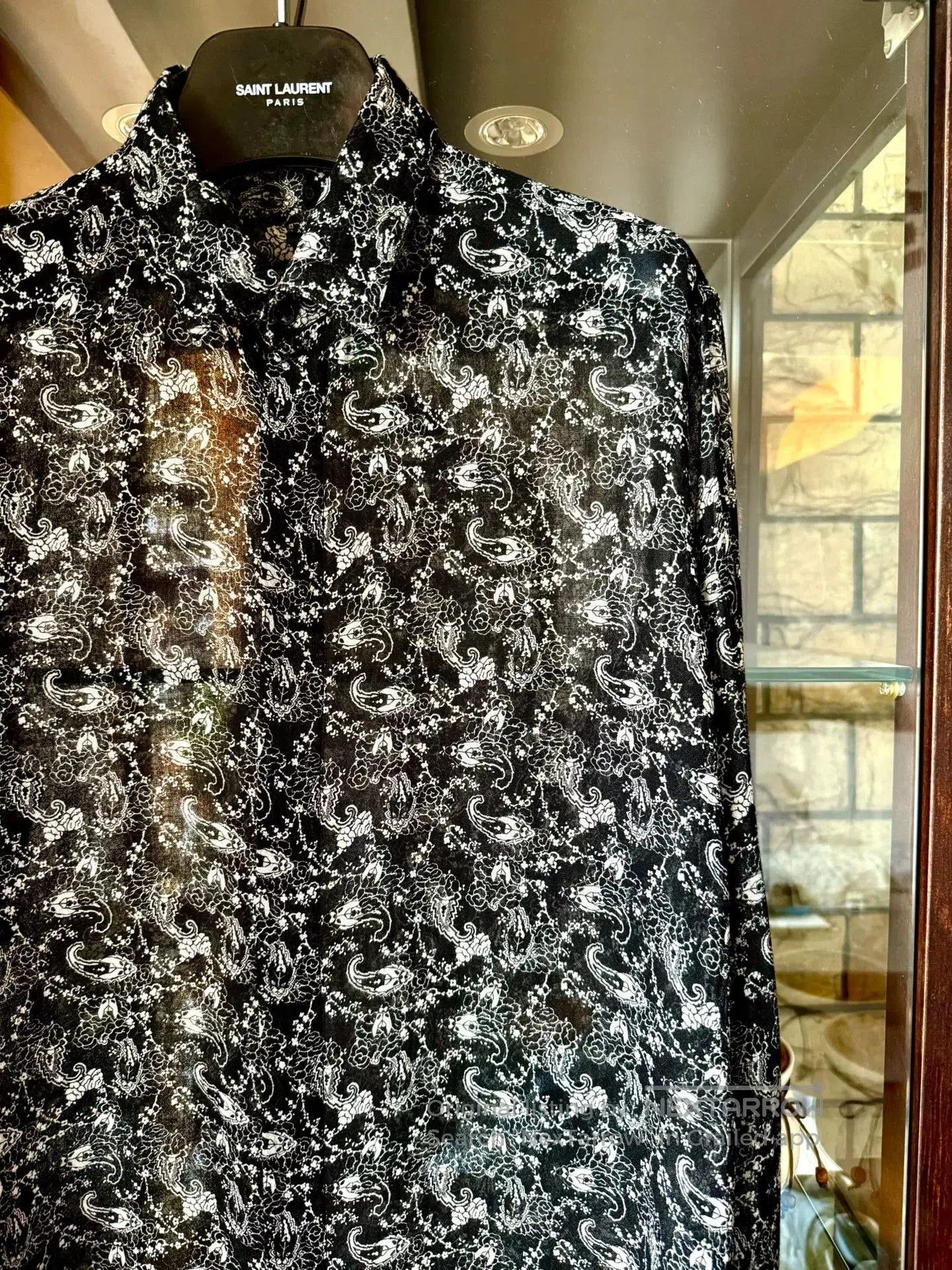 Saint Laurent Paris saint laurent black and white paisley shirt. Size US M / EU 48-50 / 2 - 2 Thumbnail