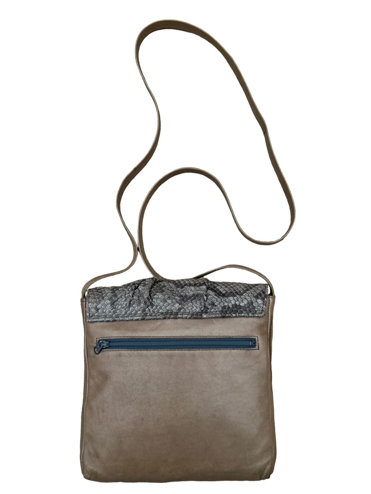 Leather Vintage Sun Remy Japan Patina Leather Bag Python Skin Size ONE SIZE - 5 Thumbnail