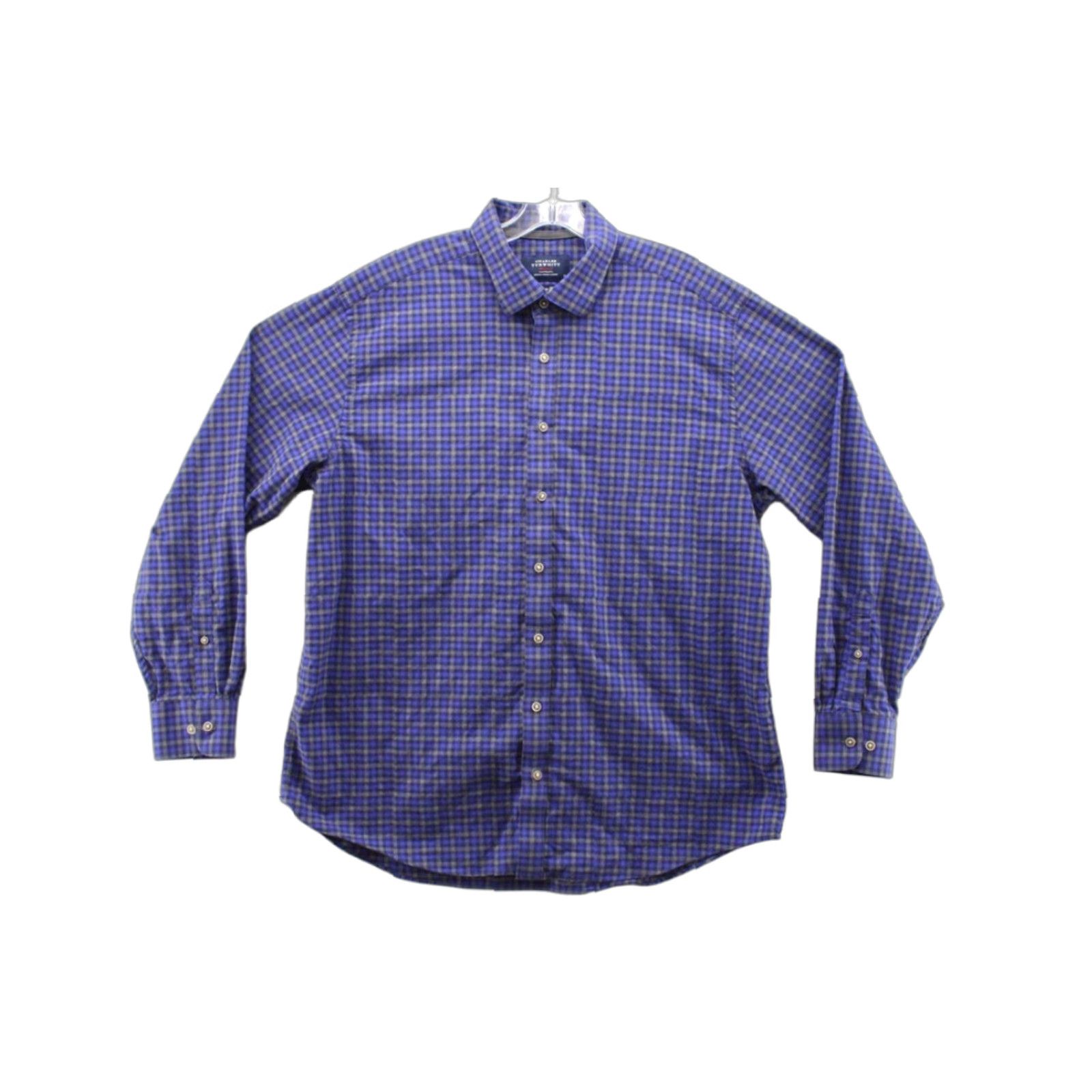 Charles Tyrwhitt Charles Tyrwhitt Weekend Shirt Men's XL Blue Plaid Long Sleeve Button-Up Vintage? Size US XL / EU 56 / 4 - 1 Thumbnail
