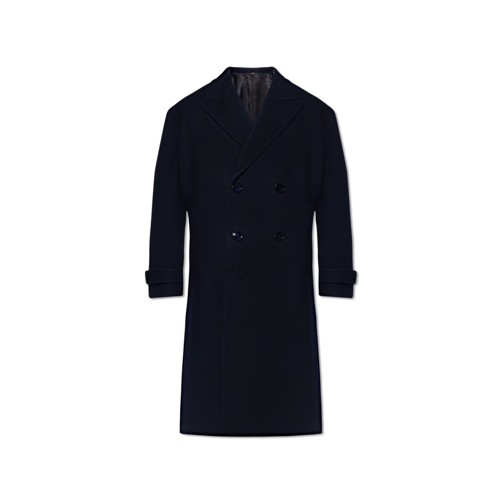 Gucci GUCCI Navy Wool Double Breasted Coat New & Authentic (Men's Size US S / EU 44-46 / 1 - 1 Preview