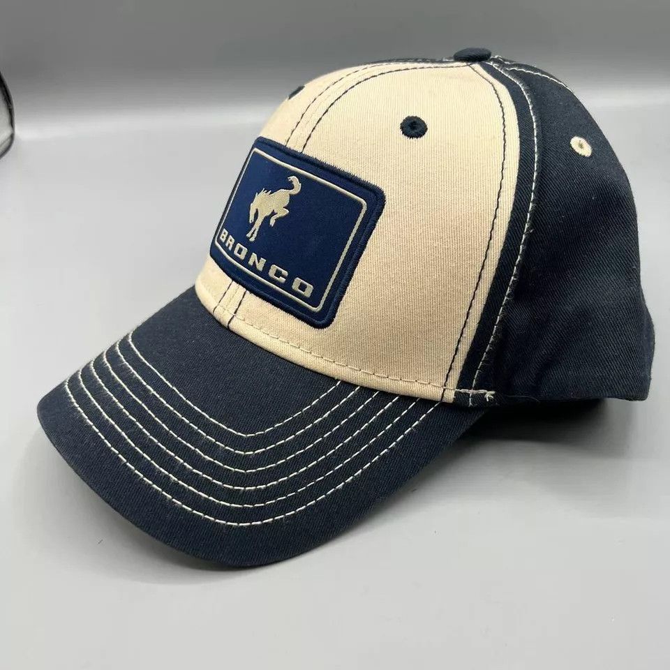 Other Ford Bronco Hat Men Beige Black H3 Headwear Snap Back Cap Size ONE SIZE - 2 Thumbnail