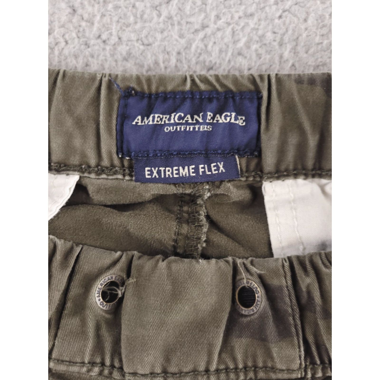 American Eagle Outfitters VINTAGE American Eagle Pants Mens Large Jogger Cropped Camouflage Green Slim Cut off Size US 38 / EU 54 - 5 Thumbnail