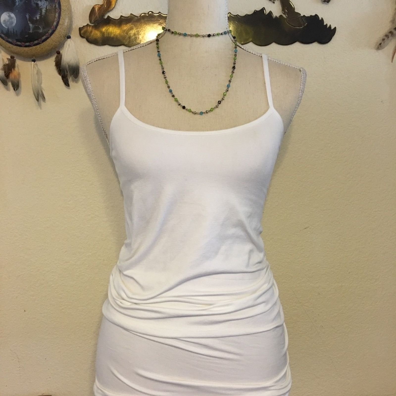 Aeropostale Aeropostale long silver tone bicone bead necklace Size ONE SIZE - 6 Thumbnail
