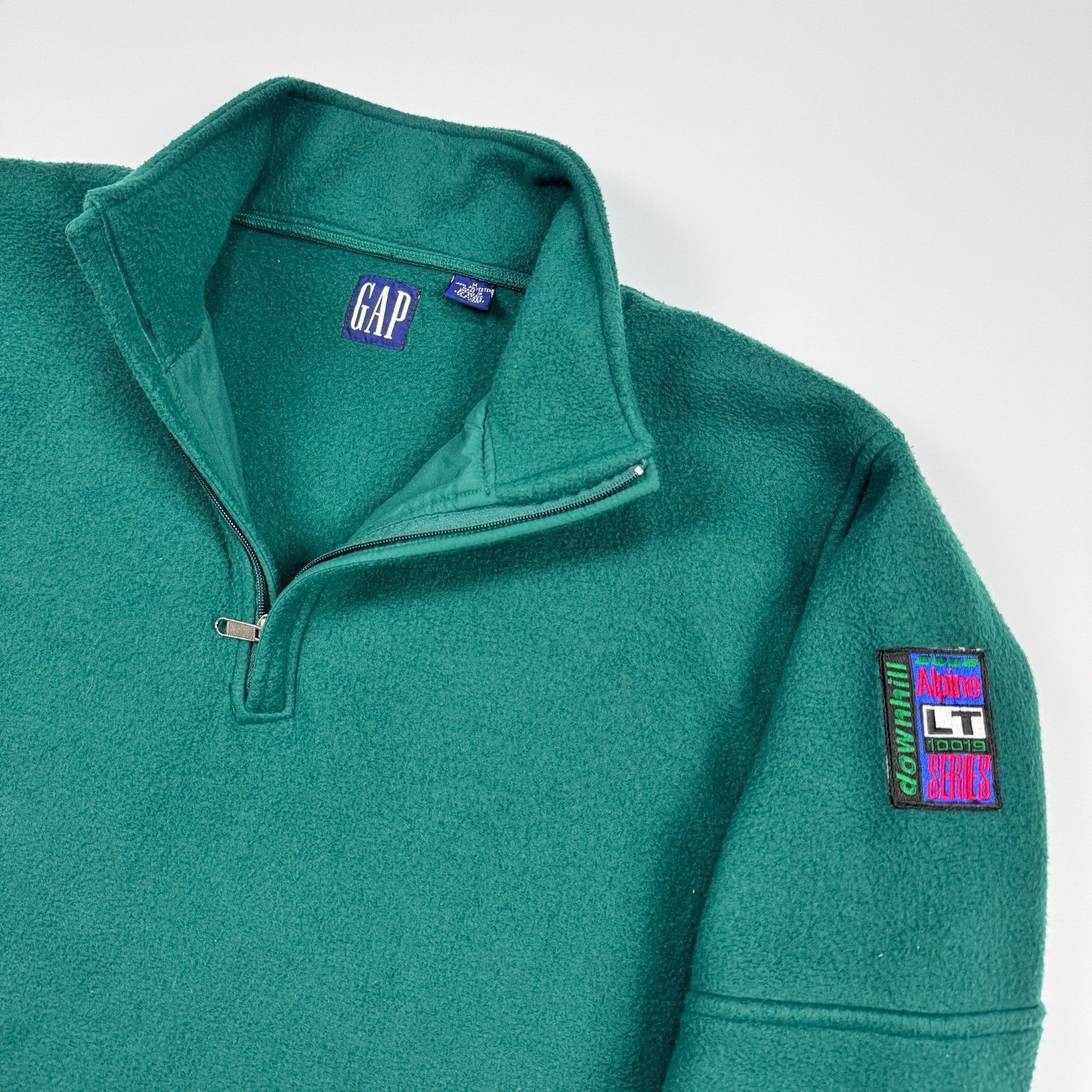 Gap Vintage GAP Fleece Downhill LT Green Pullover Size US M / EU 48-50 / 2 - 2 Thumbnail