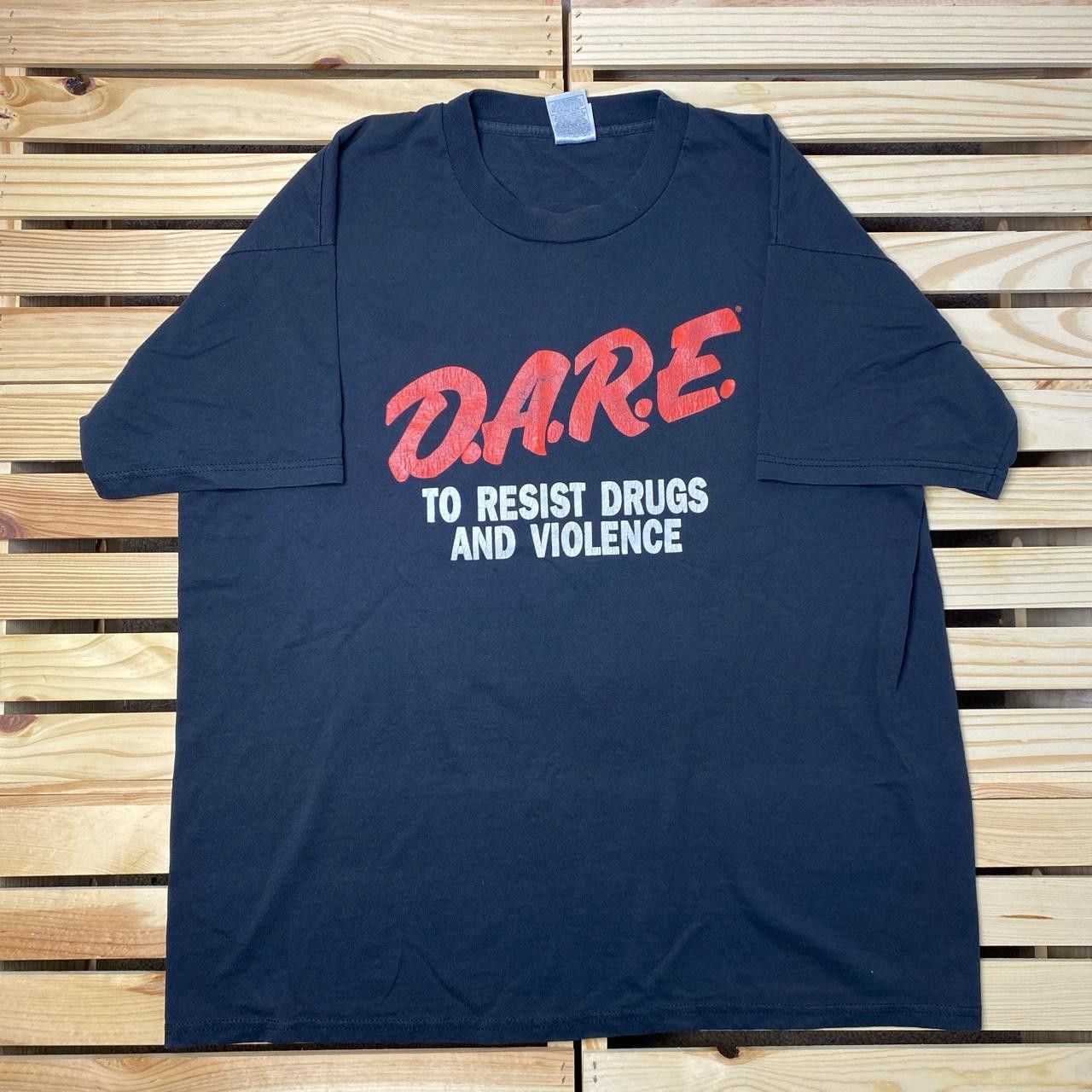 Vintage D.A.R.E. FL Black Drug Education Tee Size XL