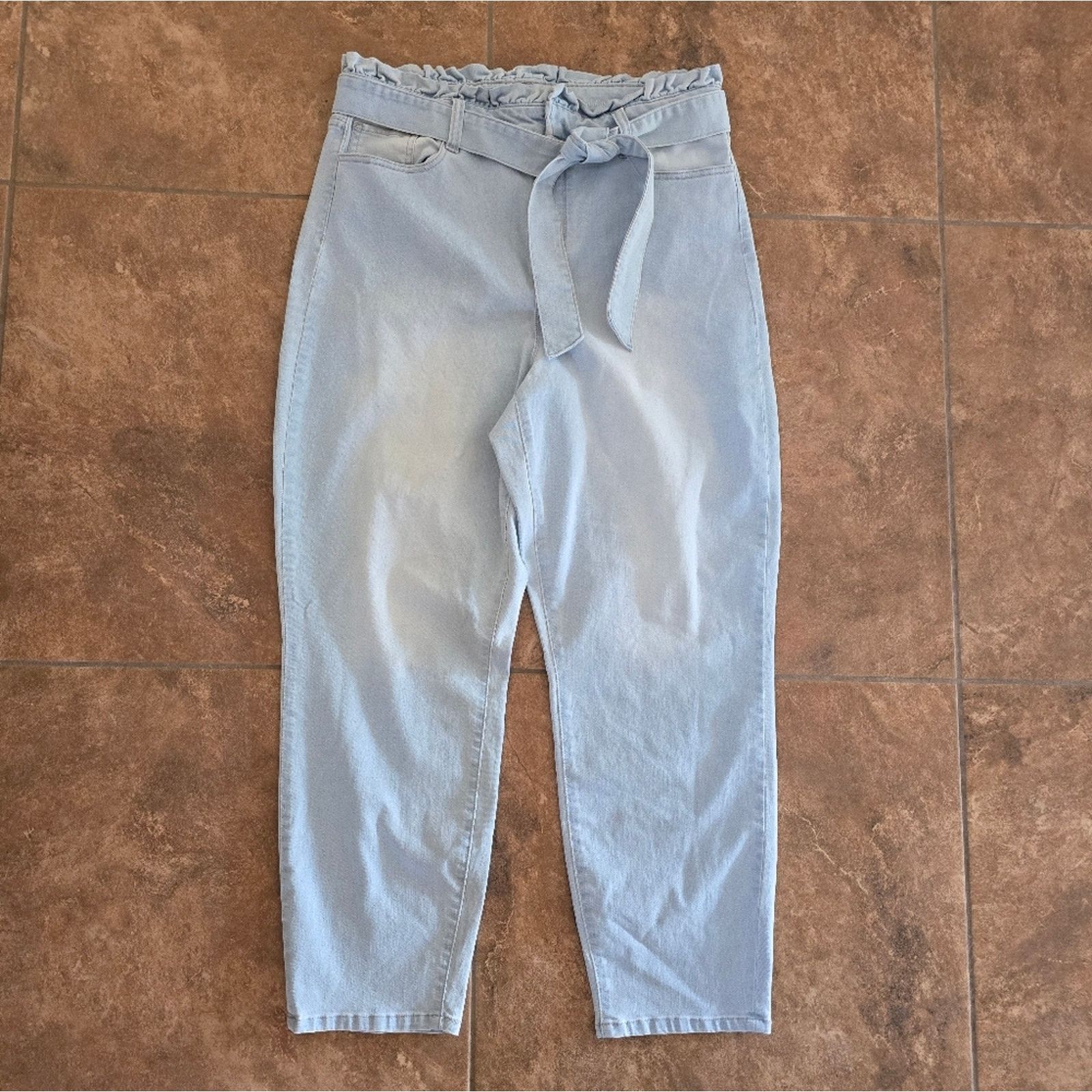 Other Light Denim | NY&C | Soho Paperbag Jean Size 36" / US 14 / IT 50 - 1 Thumbnail