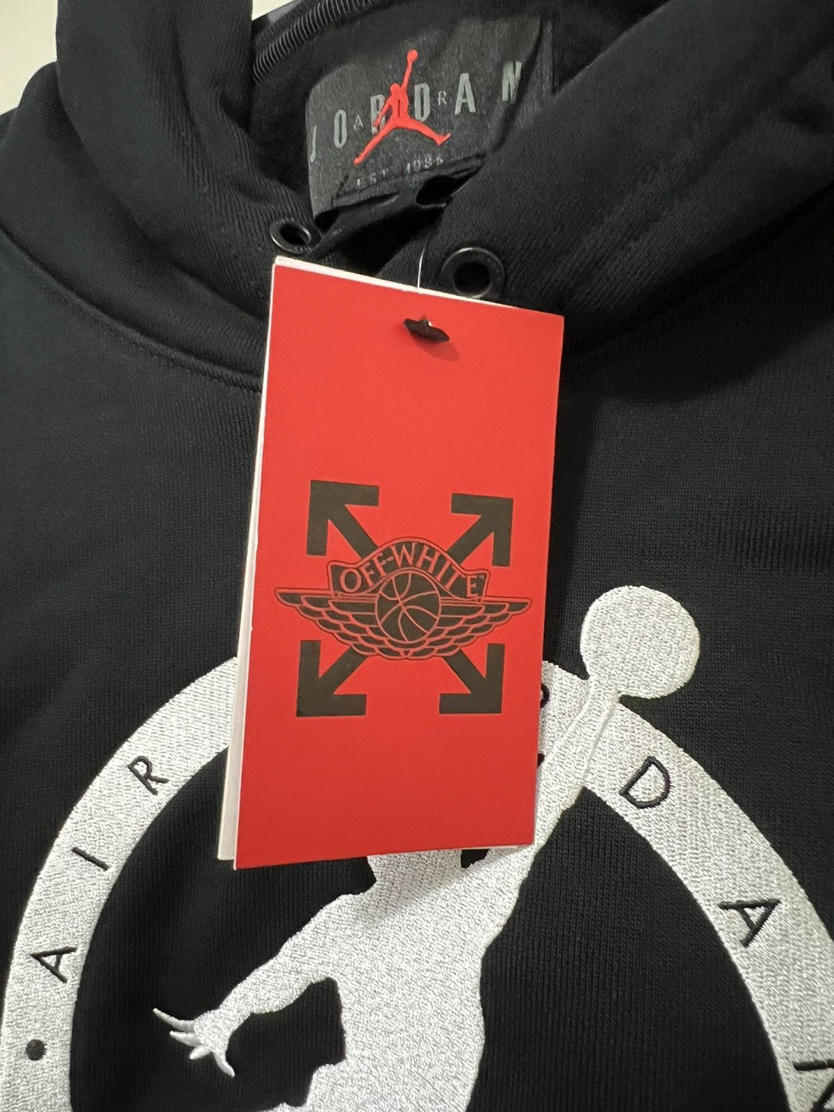Jordan Brand × Off-White Off-White x Jordan Hoodie Black (FW21) Size US M / EU 48-50 / 2 - 10 Thumbnail