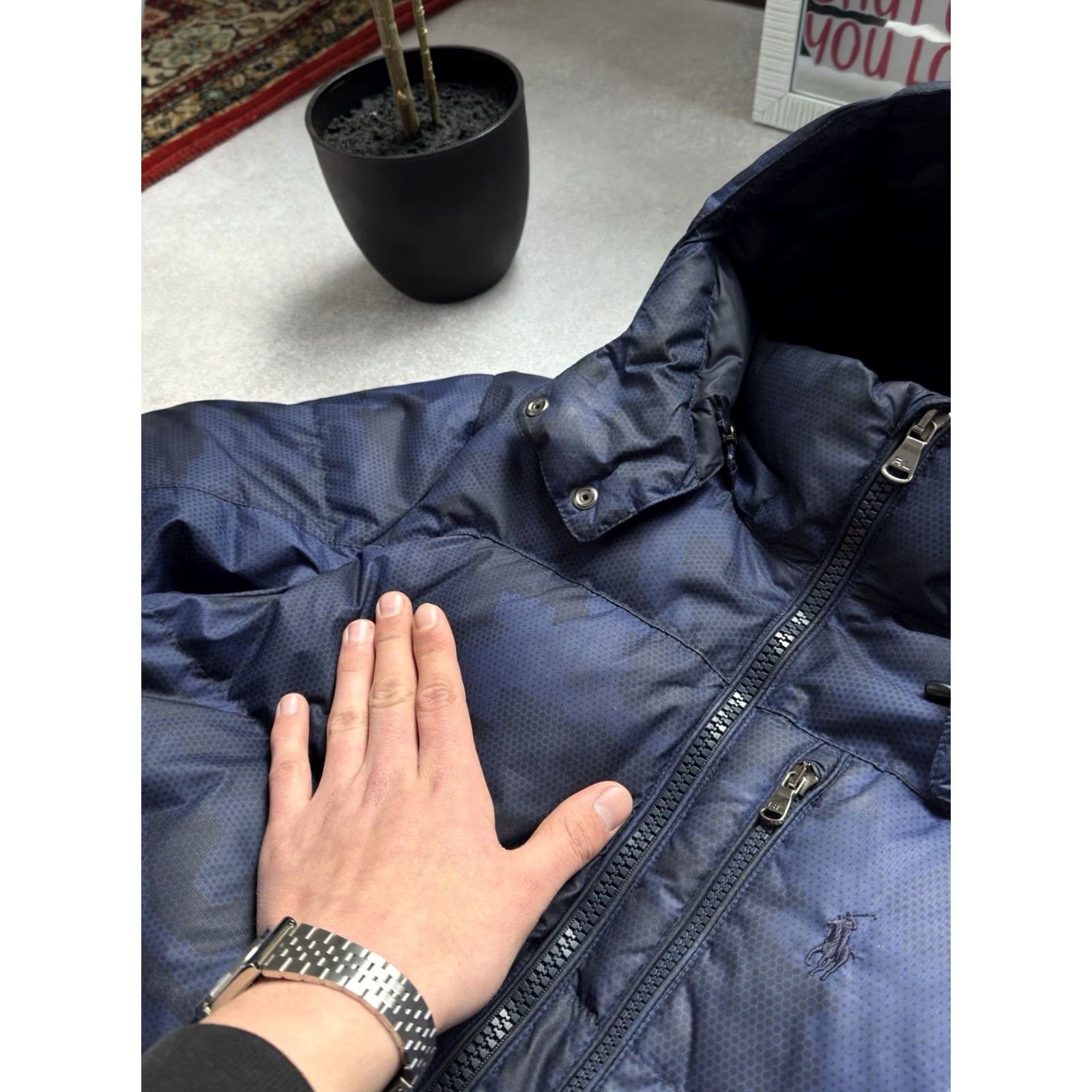 Polo Ralph Lauren VINTAGE Polo Ralph Lauren Performance Navy Blue Down Puffer Jacket M Men Camouflage Nylon 90s City Designer Streetwear Winter Full Zip Pockets Size US M / EU 48-50 / 2 - 5 Thumbnail