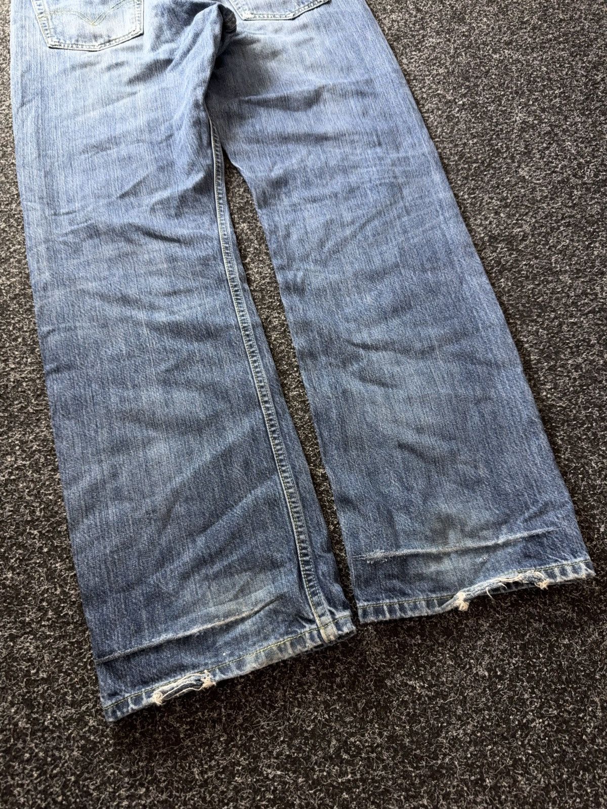 Levi's 00s Y2K Levis 501 Distressed Denim Jeans Vintage Wash Grunge Size US 34 / EU 50 - 14 Thumbnail
