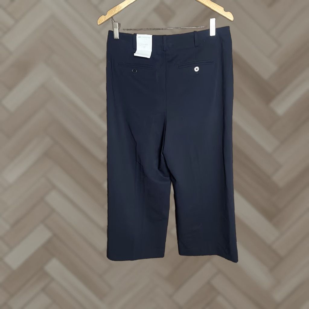 Liz Claiborne Liz Claiborne Womens Blue Dress Pants Wide-Leg 6 NWT Plus Size Size 28" / US 6 / IT 42 - 1 Thumbnail