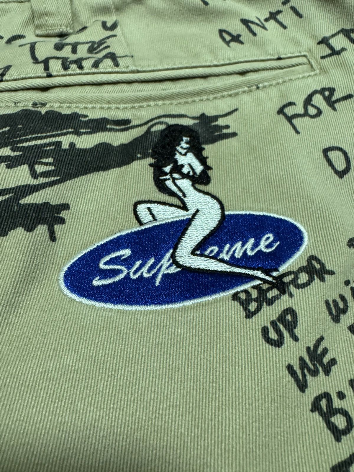 Supreme Supreme Gonz Poems Chino Pant "Khaki" Size US 32 / EU 48 - 7 Thumbnail
