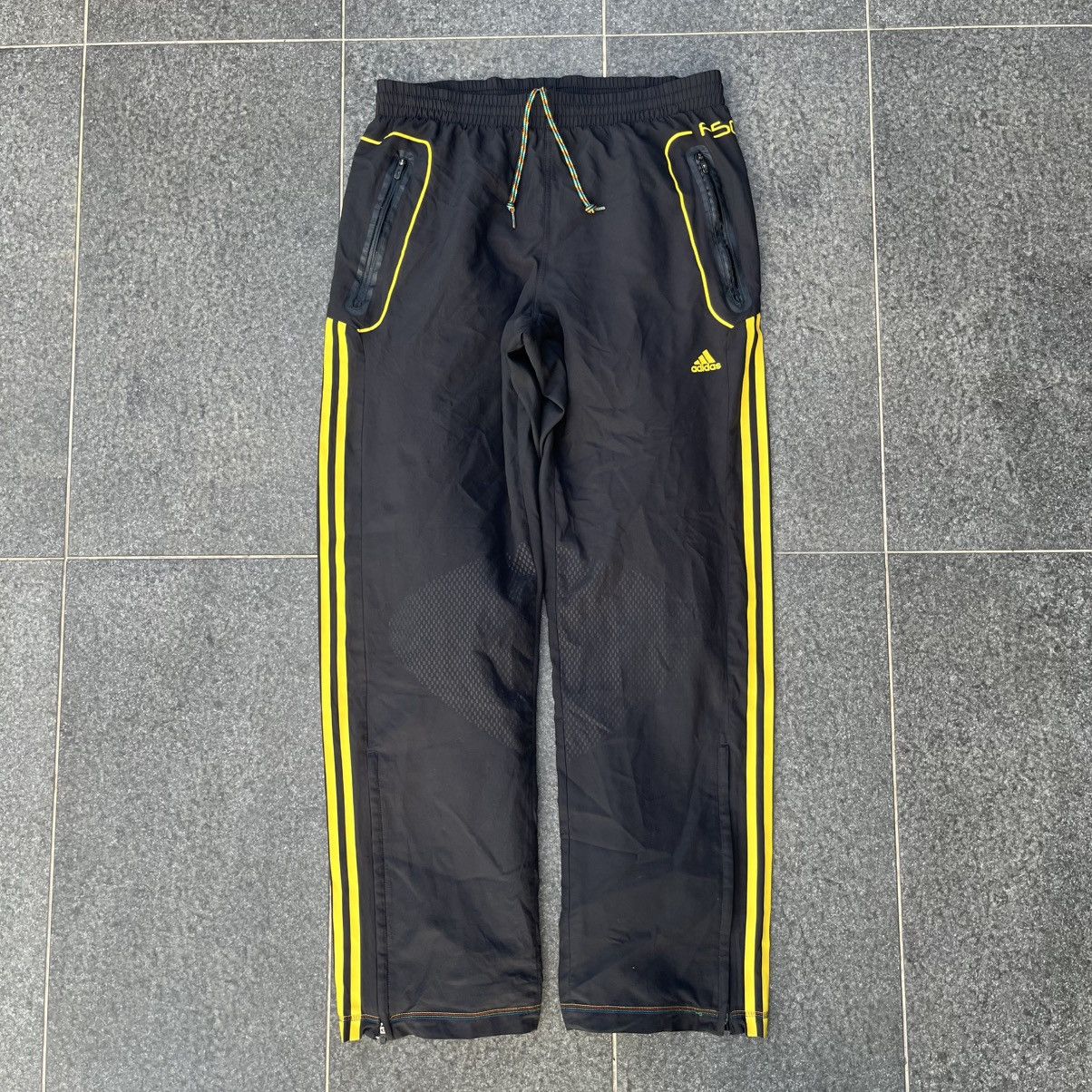 Adidas Adidas F50 Black Yellow Zipper Trackpant Size US 33 - 1 Thumbnail