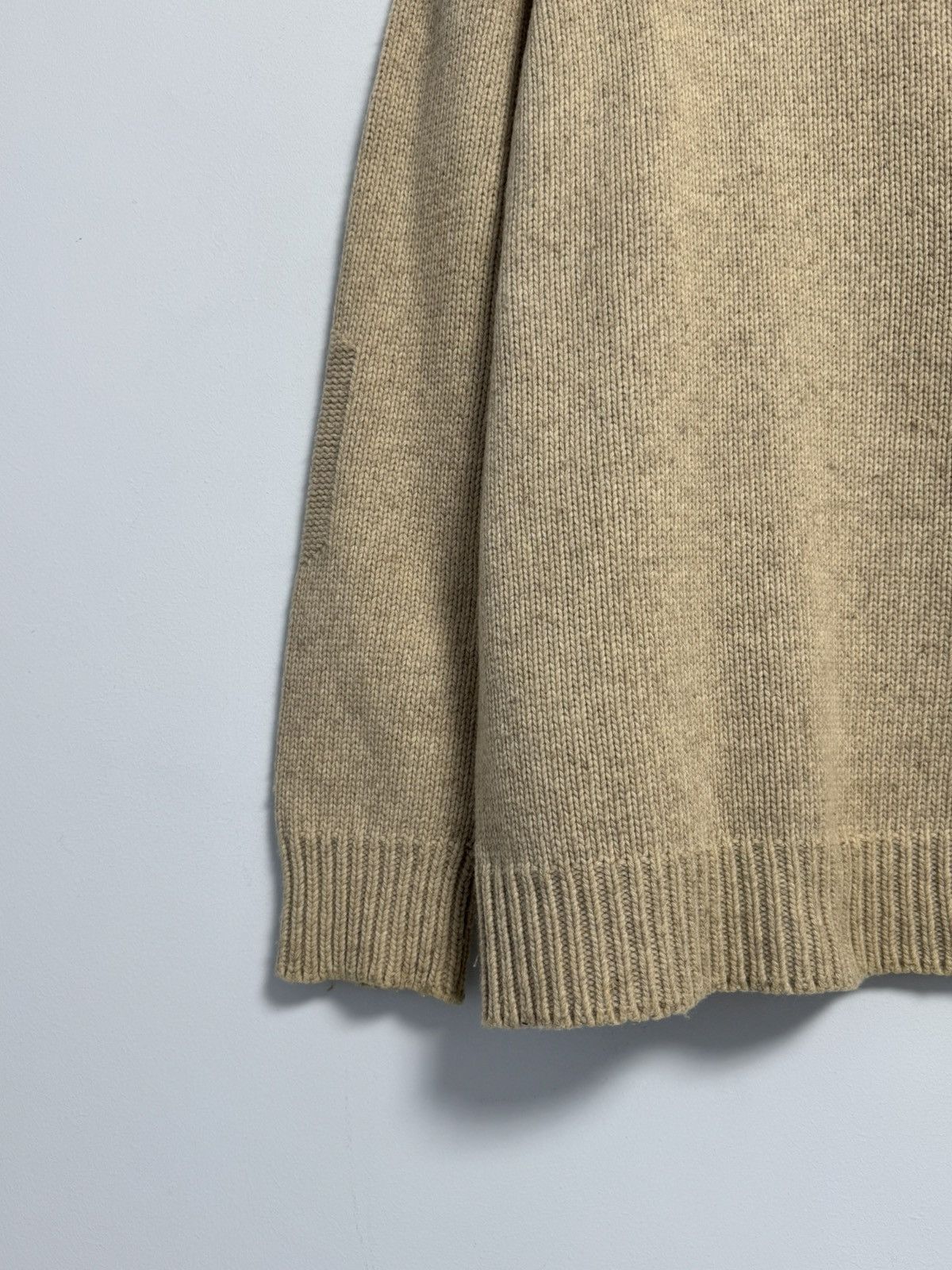 Fred Perry Fred Perry 1/4 Zip Sweater Wool Beige Vintage 90’s Hype Size US XL / EU 56 / 4 - 4 Thumbnail