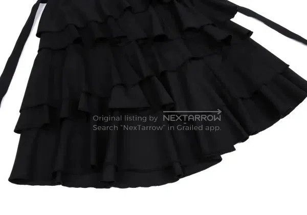 Comme des Garcons Comme des Garcons size L Black vintage wave lace wrap skirt Size 23" - 6 Thumbnail