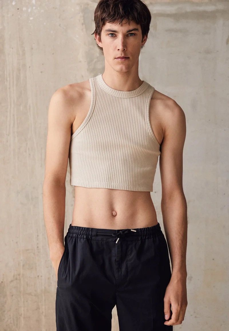 Han Kjobenhavn !DS! SS23 Han Kjobenhavn Cropped Racer Beige Top Size M / US 6-8 / IT 42-44 - 2 Thumbnail