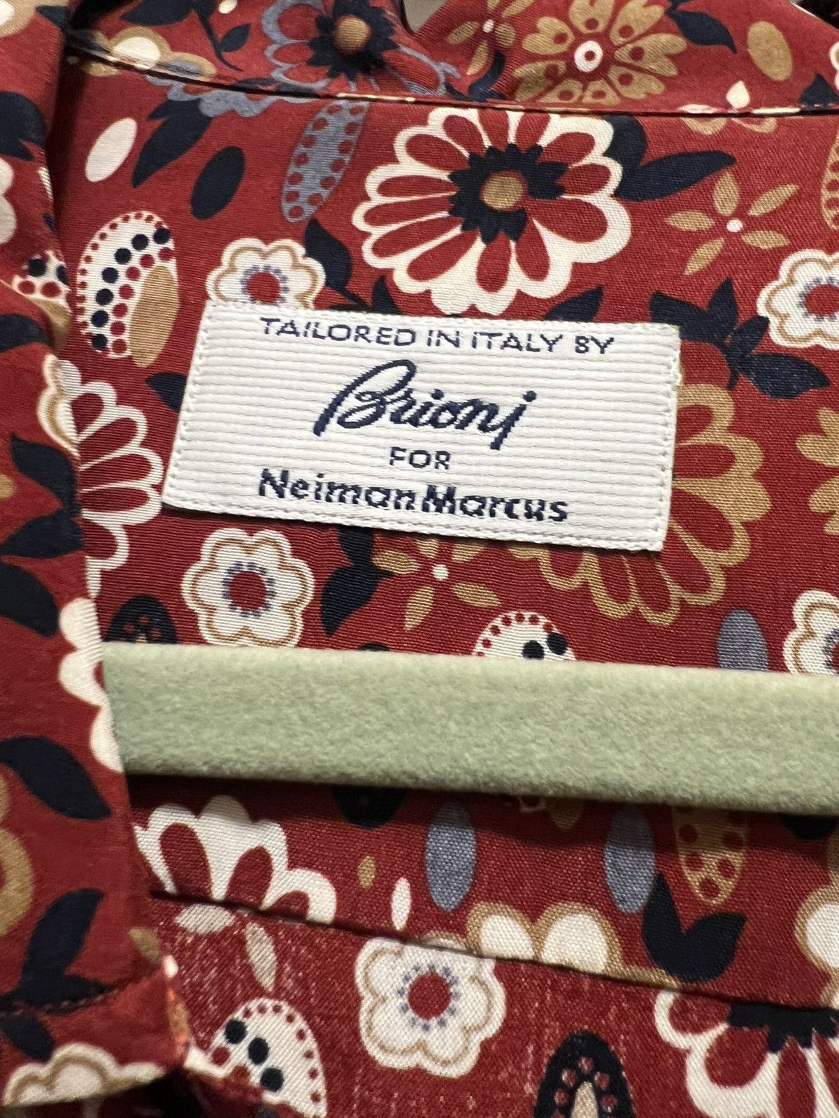 Brioni Brioni x Neiman Marcus Red Floral Shirt – Made in Italy Size US XL / EU 56 / 4 - 2 Thumbnail