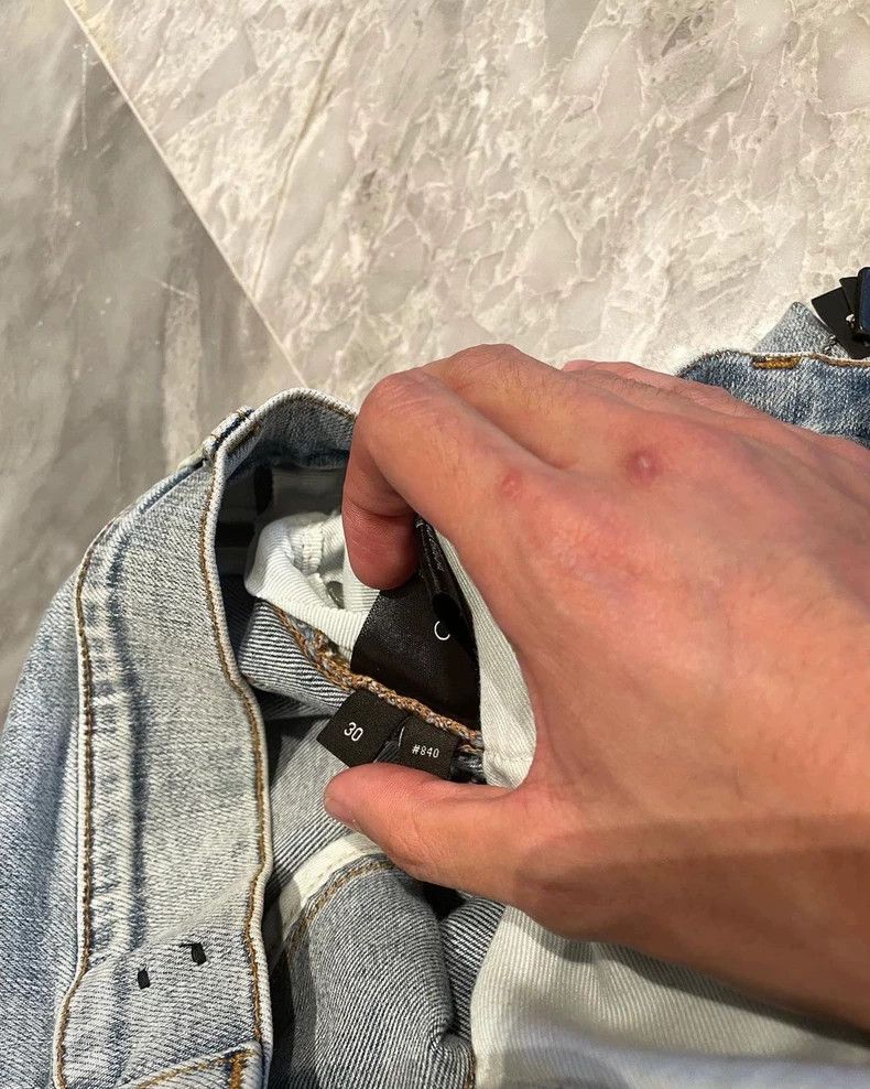 Amiri Amiri Washed blue cashew flower patchwork MX1 jeans 2502-Ne Size US 30 / EU 46 - 6 Thumbnail