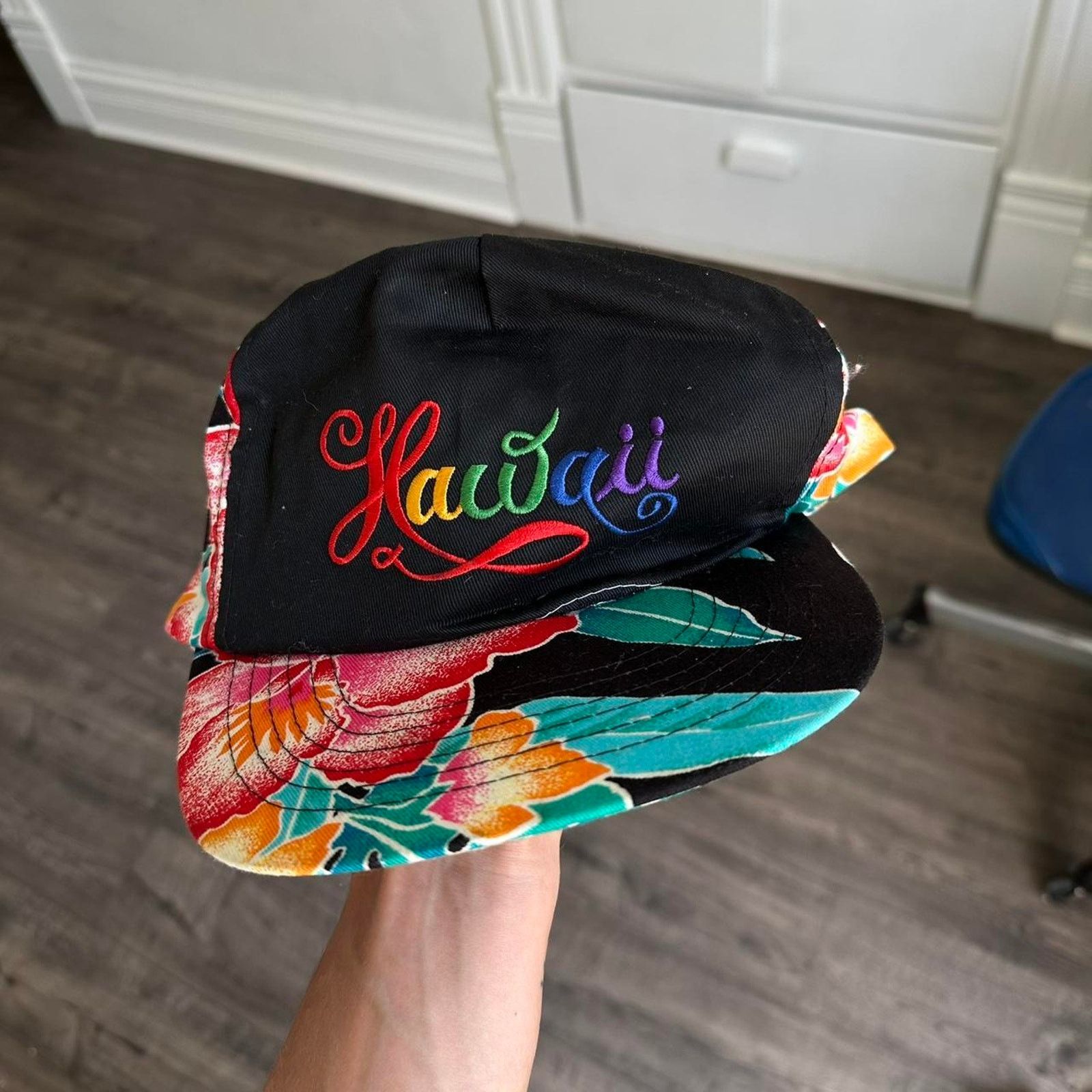 Vintage Vintage 80s Retro Hawaiian Floral Hawaii Trucker Hat Cap Size ONE SIZE - 3 Thumbnail