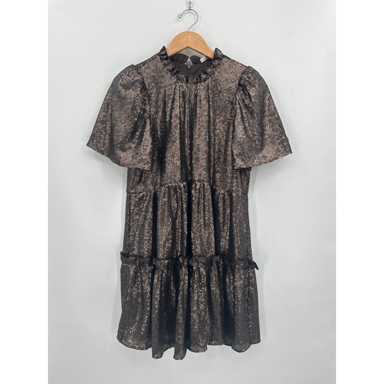 Sea New York Sea New York Rachelle Puff Sleeve Dress in Bronze Large NWT Size L / US 10 / IT 46 - 5 Thumbnail
