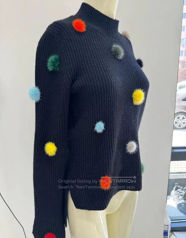 Fendi Fendi Black Cashmere High Neck Sweater . Size S / US 4 / IT 40 - 3 Thumbnail