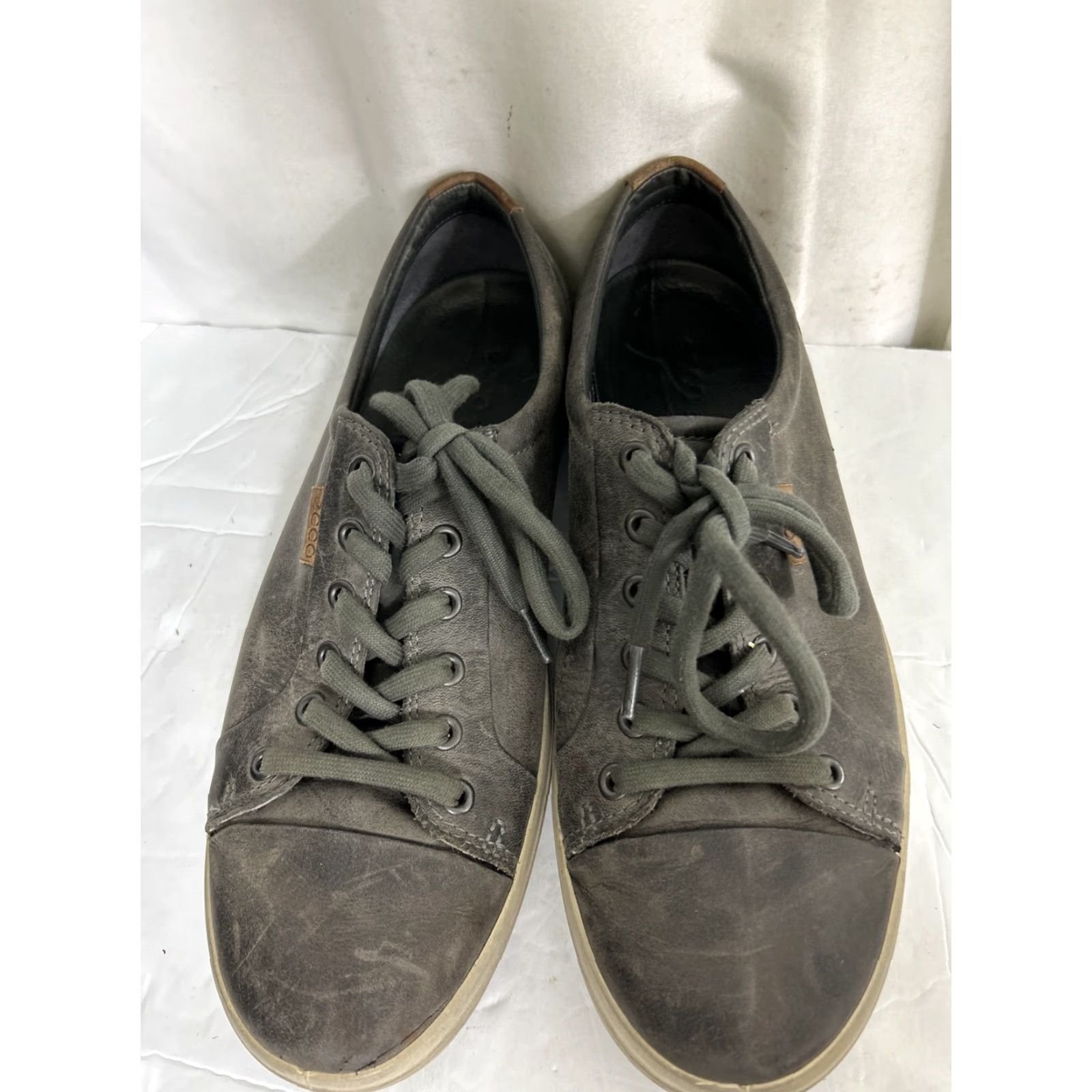 Ecco Mens ECCO Soft 7 Sneaker Casual Leather Titanium Gray 8.5/8 US 42 EU Lace Up Breathable Cushioned Leather Upper Rubber Sole Mens Size US M / EU 48-50 / 2 - 7 Thumbnail
