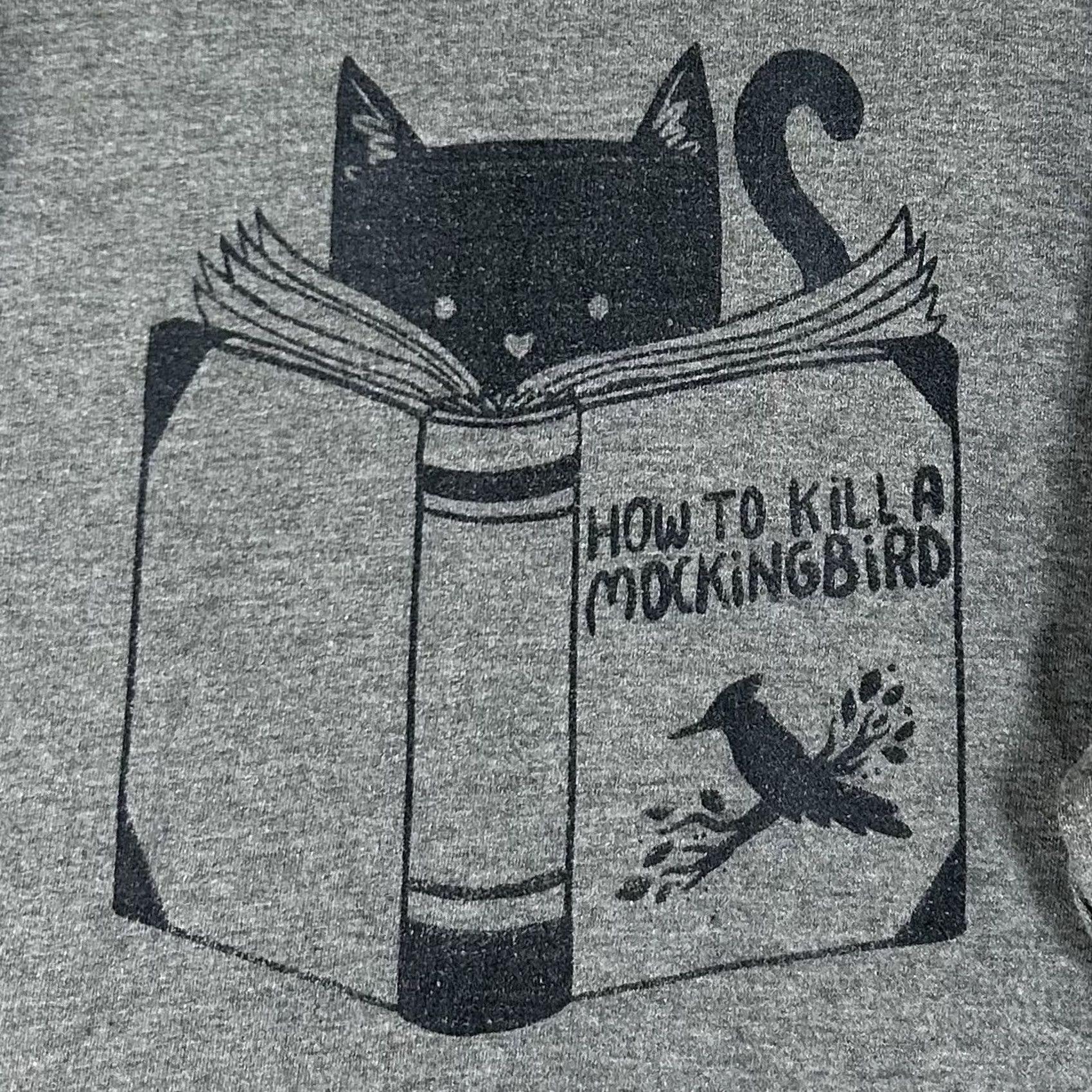 Threadless How To Kill A Mockingbird Long Sleeve Graphic Sweatshirt Mens 3XL Gray Casual Size XXL / US 16-18 / IT 52-54 - 2 Thumbnail
