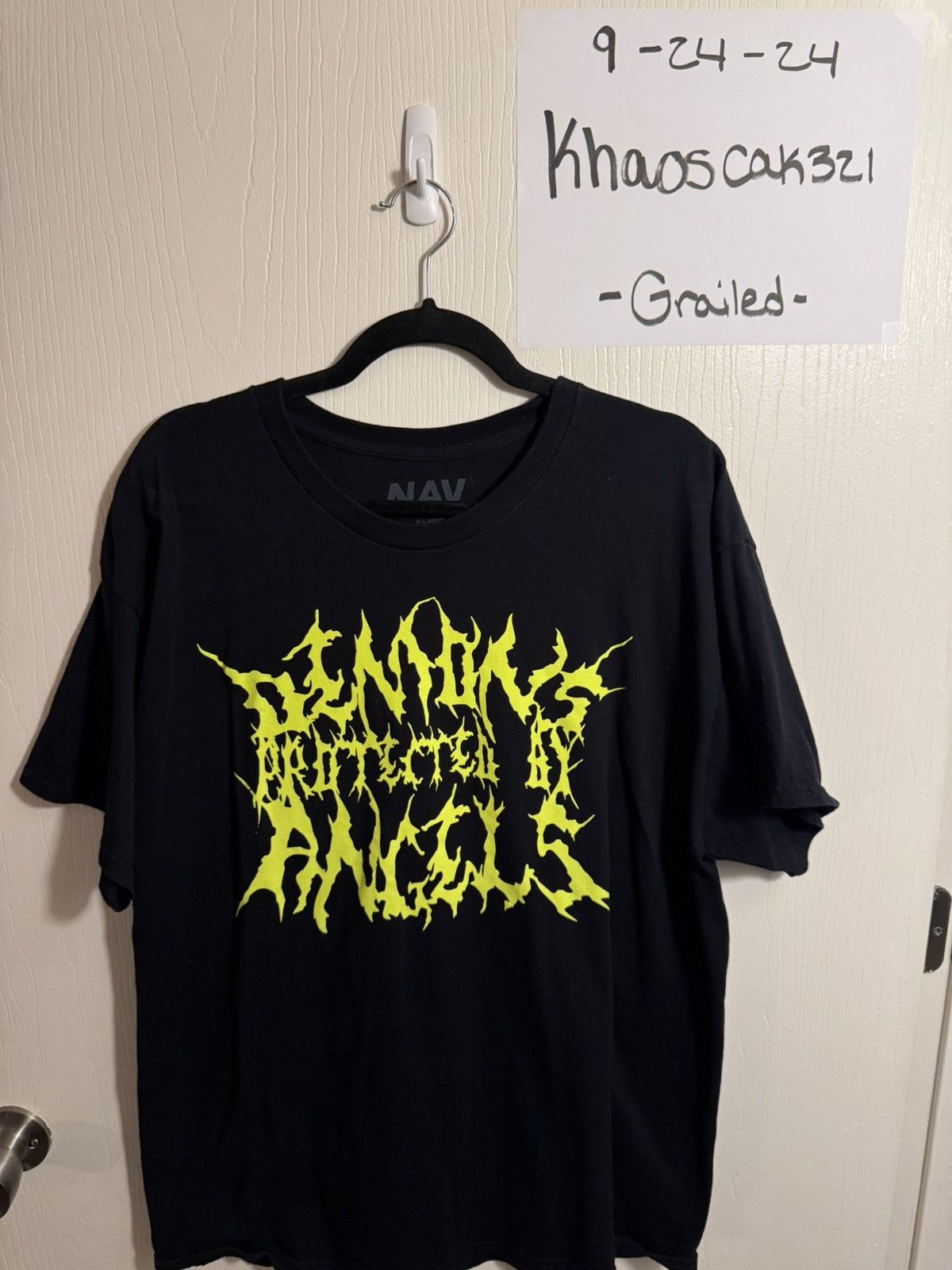 NAV × Vlone Demons Protect by Angels Vlone T-Shirt Size US XL / EU 56 / 4 - 1 Thumbnail