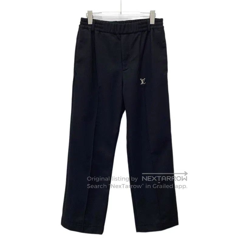 Louis Vuitton Louis Vuitton 26 black logo steel wool slacks pants Size 30" / US 8 / IT 44 - 1 Thumbnail