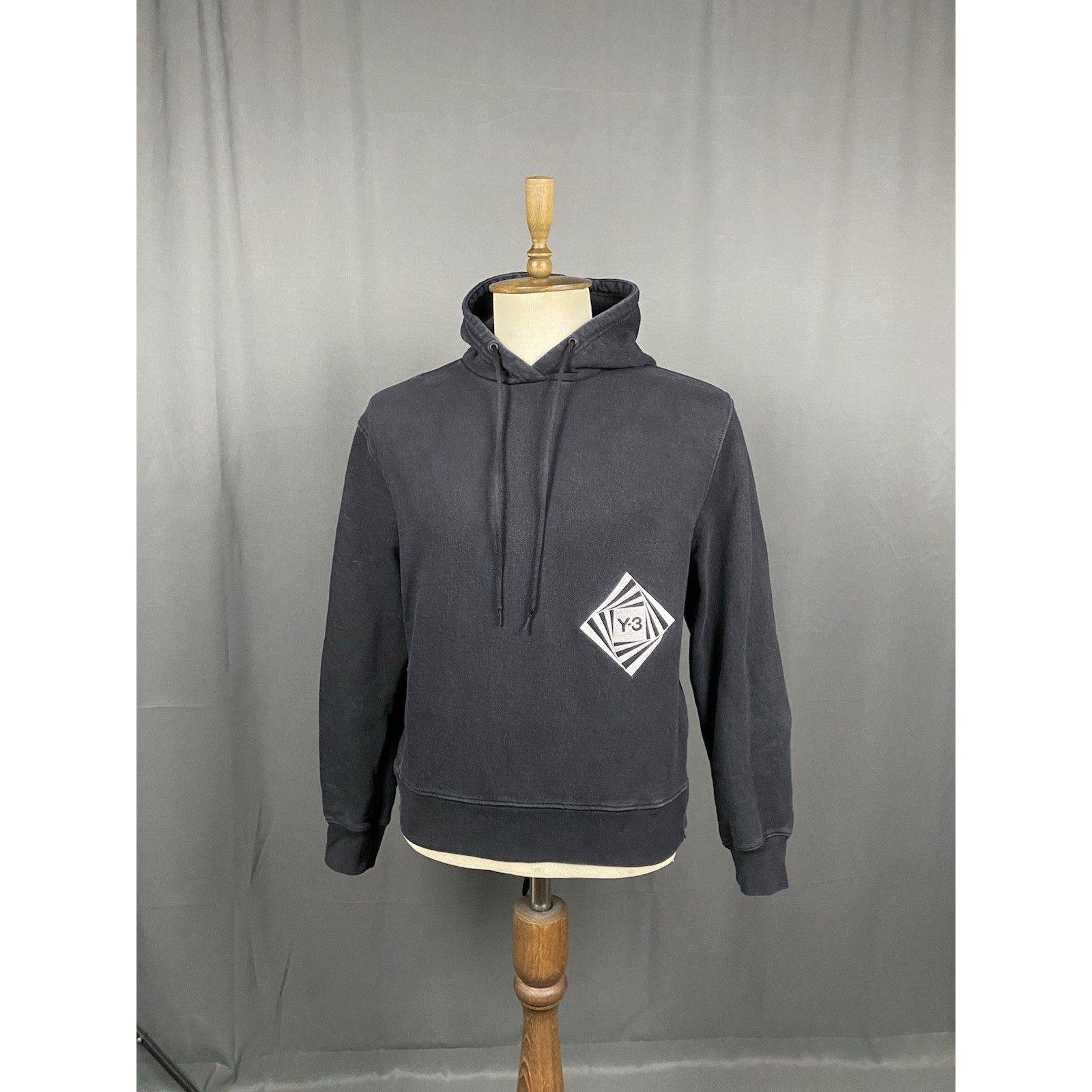 Y-3 Y-3 yohji yamamoto x Adidas Men's Black Oversized Hoodie Swe Size US L / EU 52-54 / 3 - 3 Thumbnail