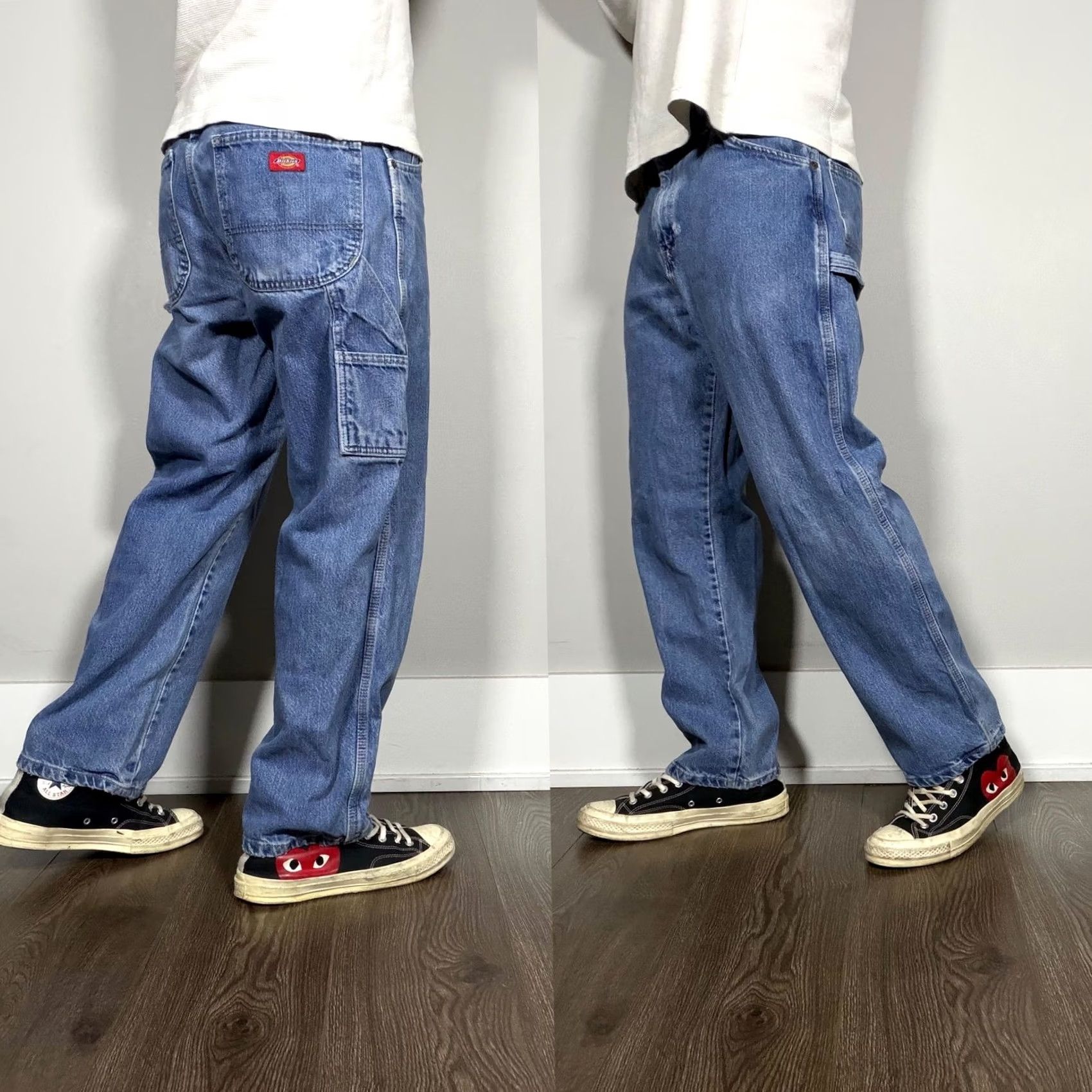 Dickies Dickies Carpenter Jeans Mens 36x31 Blue Medium Wash Y2K Baggy Relaxed Denim Workwear Size US 36 / EU 52 - 2 Thumbnail