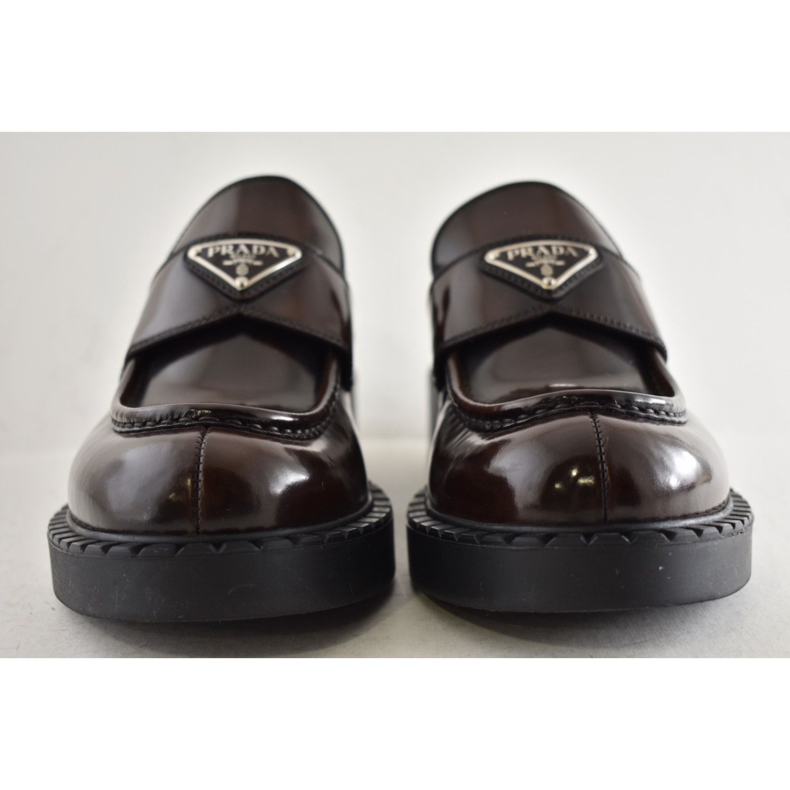 Prada Prada Triangle Logo Fume Brown Black Platform Loafer 41.5 Size US 8.5 / EU 41-42 - 8 Thumbnail