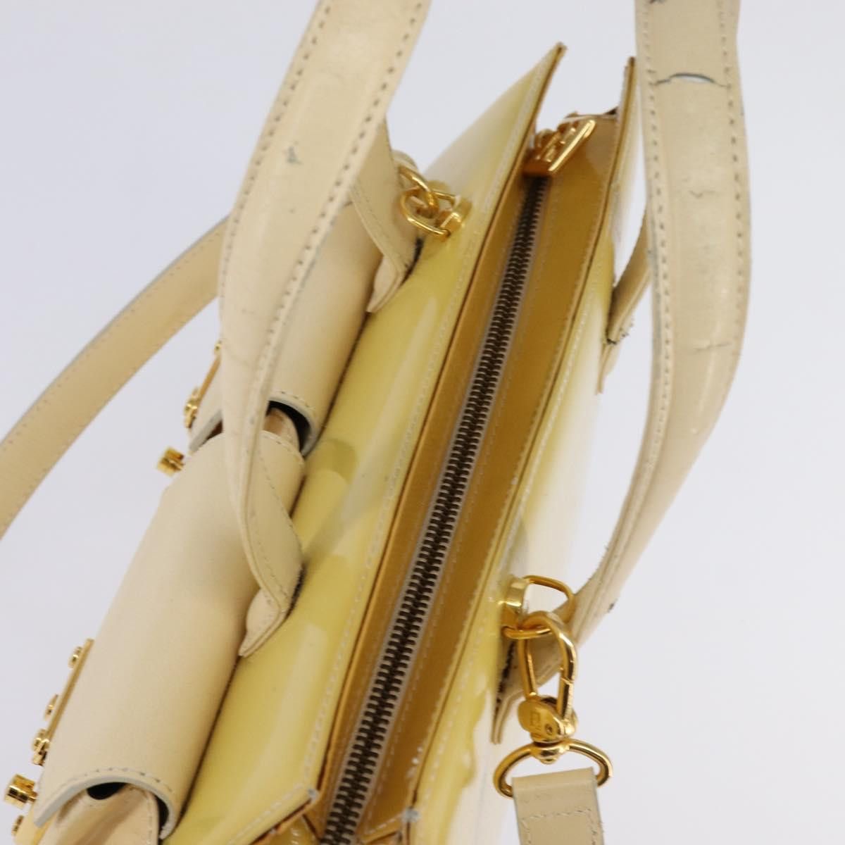 Fendi FENDI Hand Bag Patent Leather Yellow Gold Size ONE SIZE - 6 Thumbnail