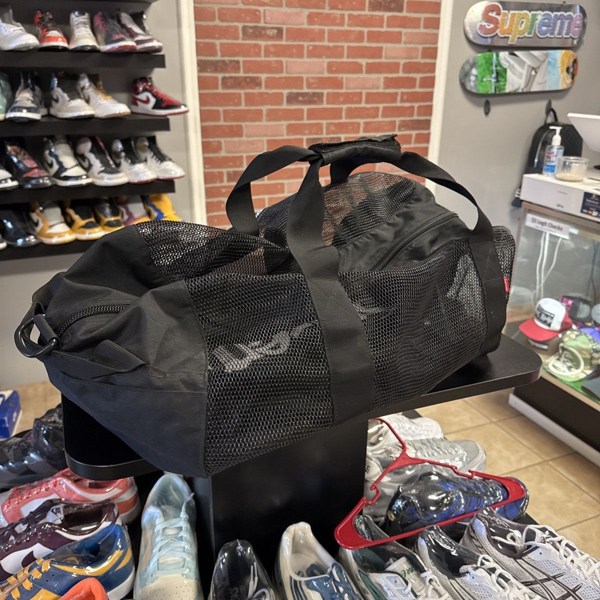 バッグ Supreme Mesh Mini Duffle Bag Black Supreme MESH MINI DUFFLE BAG | 03se2 | REVERSIBLE