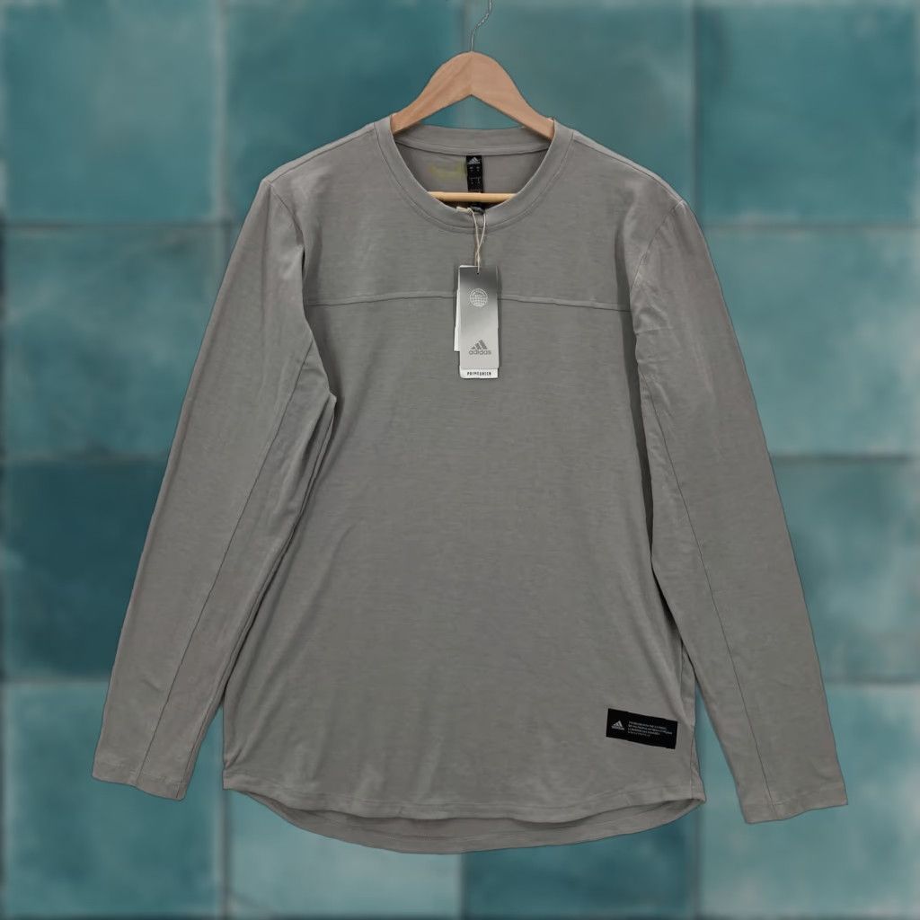 Adidas Adidas Shirt Mens Medium Gray Long Sleeve Performance Stretch Casual Training Aeroready Moisture Wicking Size US M / EU 48-50 / 2 - 1 Thumbnail