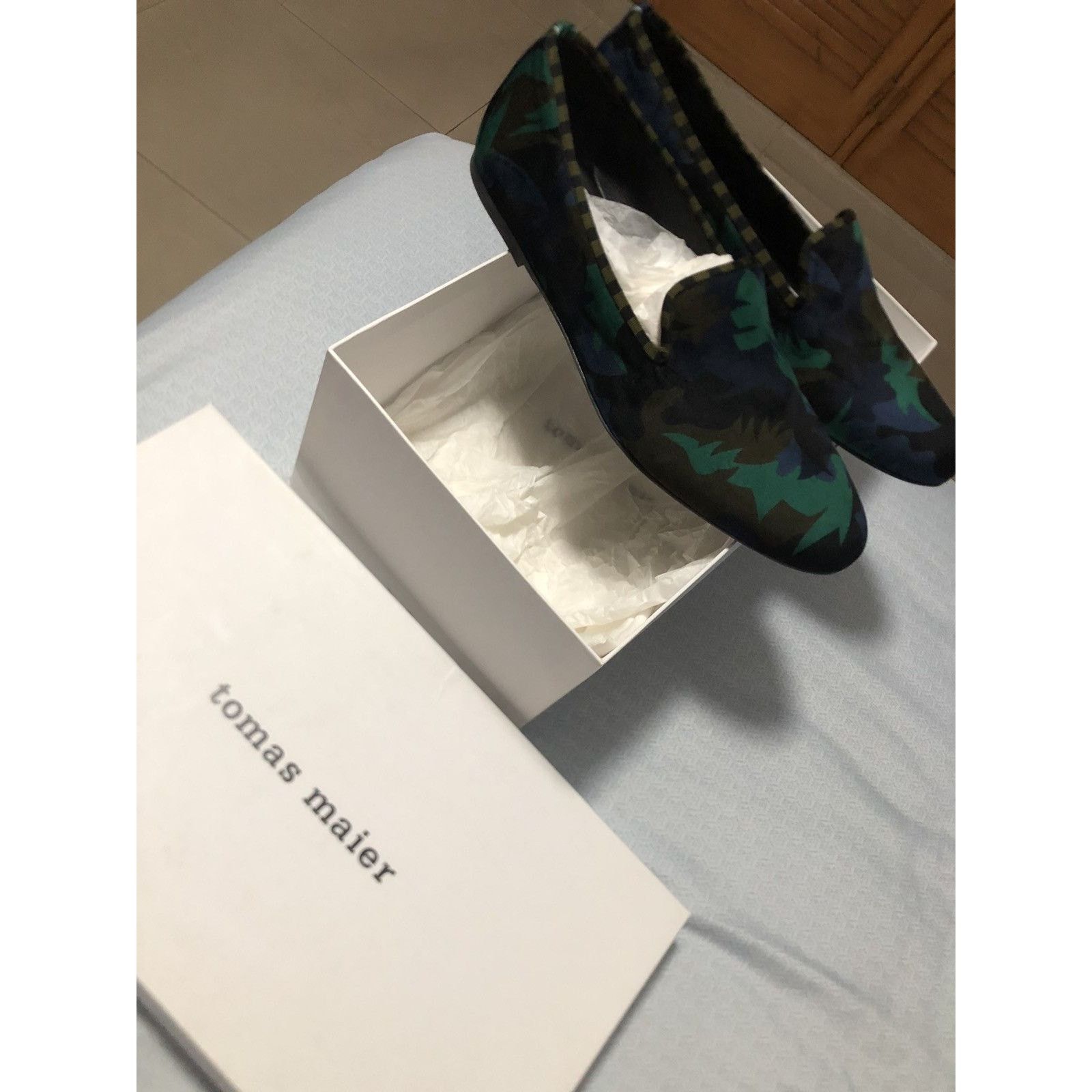 Tomas Maier Tomas Maier Camo Palm Smoking slipper sz. 10 Size US 10 / EU 43 - 6 Thumbnail