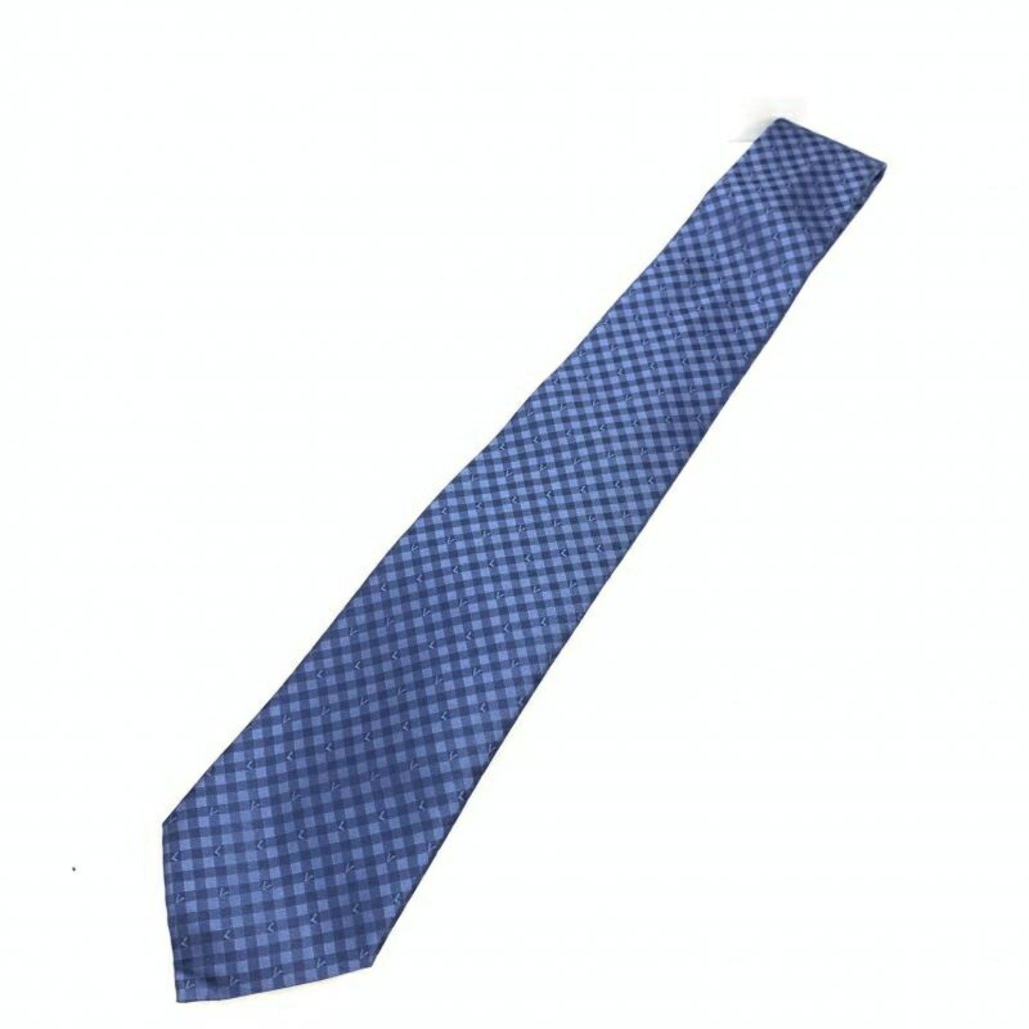 image of Louis Vuitton Damier Classic Cravat Tranquil Tie Mr0195 Louis Vuitton in Blue, Women's