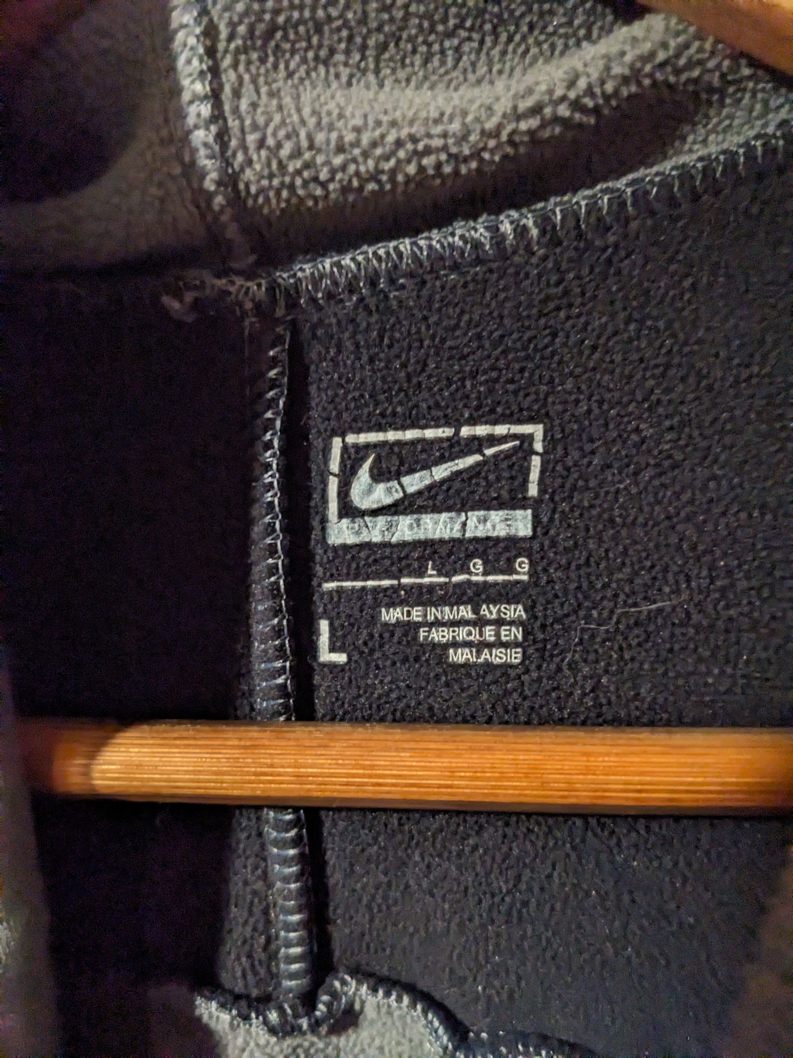 Nike × Vintage Vintage 2010's Nike Center Swoosh Thermal Fit Large Hoodie Size US L / EU 52-54 / 3 - 3 Thumbnail