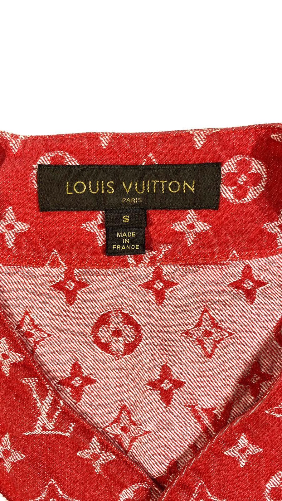 Louis Vuitton × Supreme Louis Vuitton X Supreme S Red baseball Jersey Denim Monogram Size US S / EU 44-46 / 1 - 6 Thumbnail