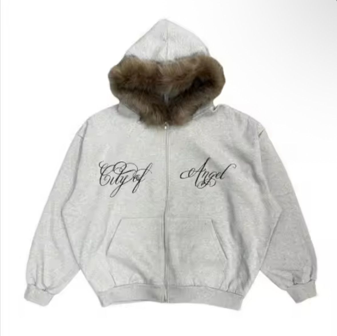 Other Fashion Punk Y2K Grunge Letter Flurry Hat Fur Hoodies Size US M / EU 48-50 / 2 - 1 Thumbnail