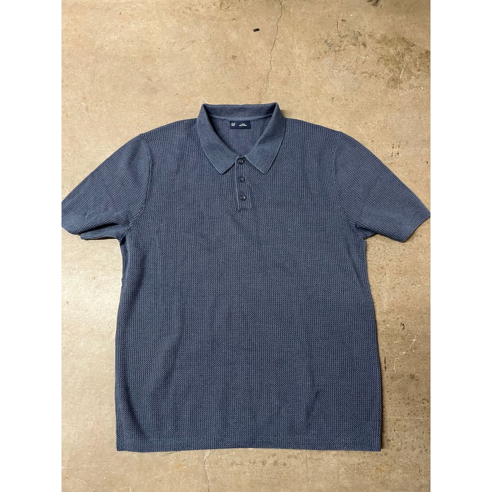 Gap Gap Men - Textured Polo Shirt / Navy / L / NWOT Size US L / EU 52-54 / 3 - 2 Thumbnail
