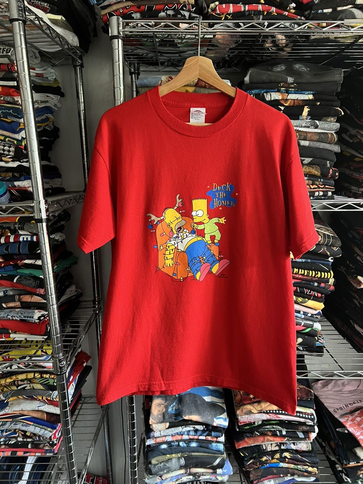 The Simpsons 2003 The Simpsons Bart Deck the Homer Christmas Tee Size US M / EU 48-50 / 2 - 1 Thumbnail