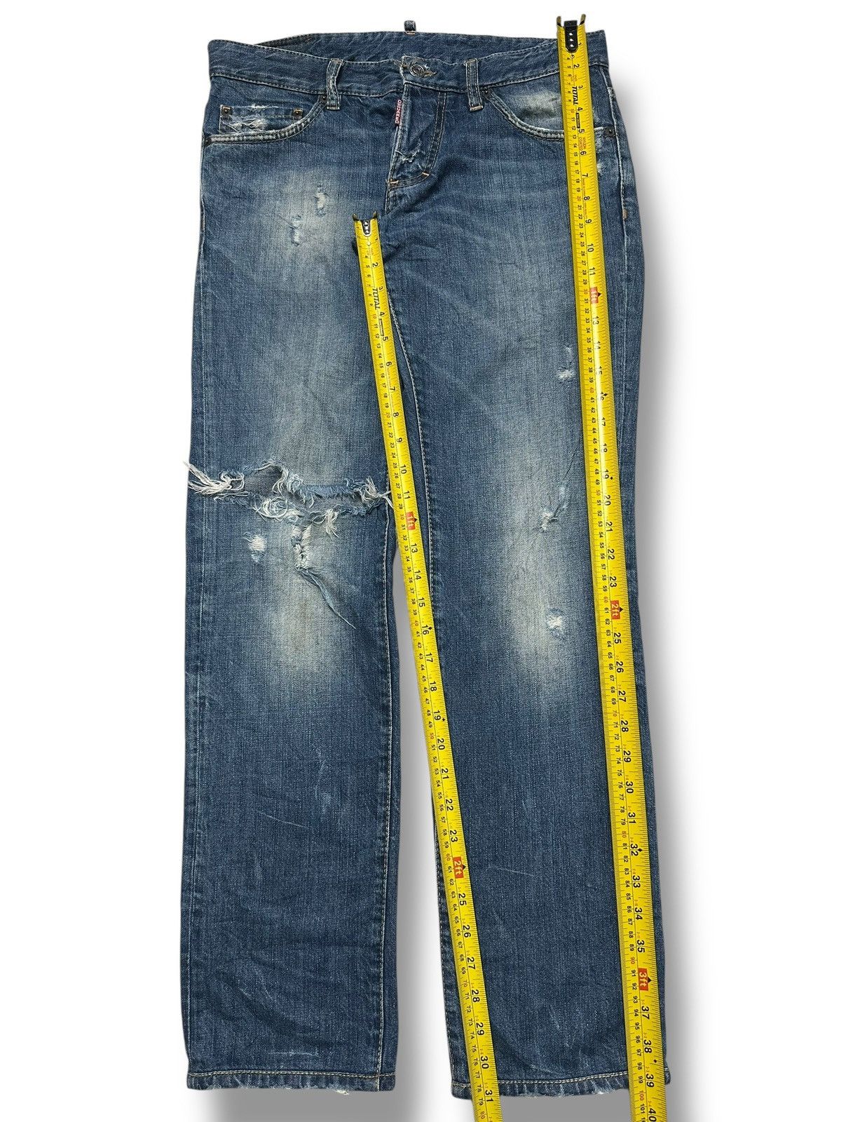 Dsquared2 Dsquared2 Vintage Authentic Distressed Slim With Faded Wash Size US 33 - 16 Thumbnail