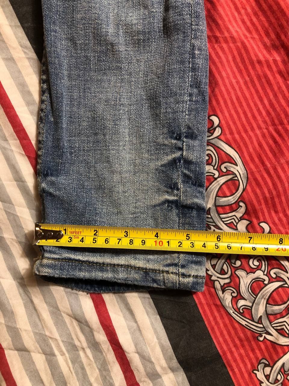 Japanese Brand Dirty Painted Distressed Thrashed Faded Baggy Jeans Y2K Size US 30 / EU 46 - 8 Thumbnail